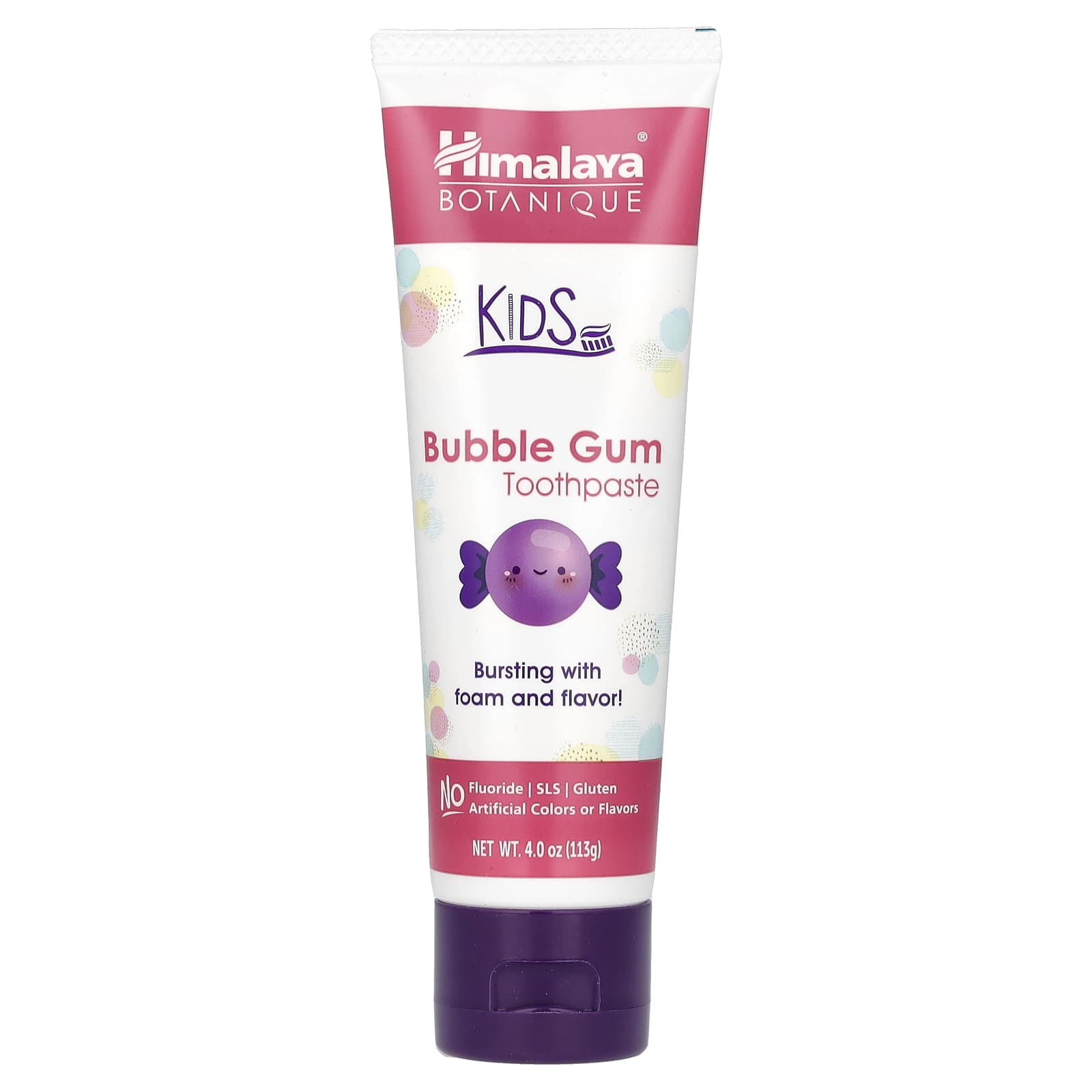 Himalaya Botanique Kids Toothpaste Bubble Gum 4oz Fluoride Free - Image 1
