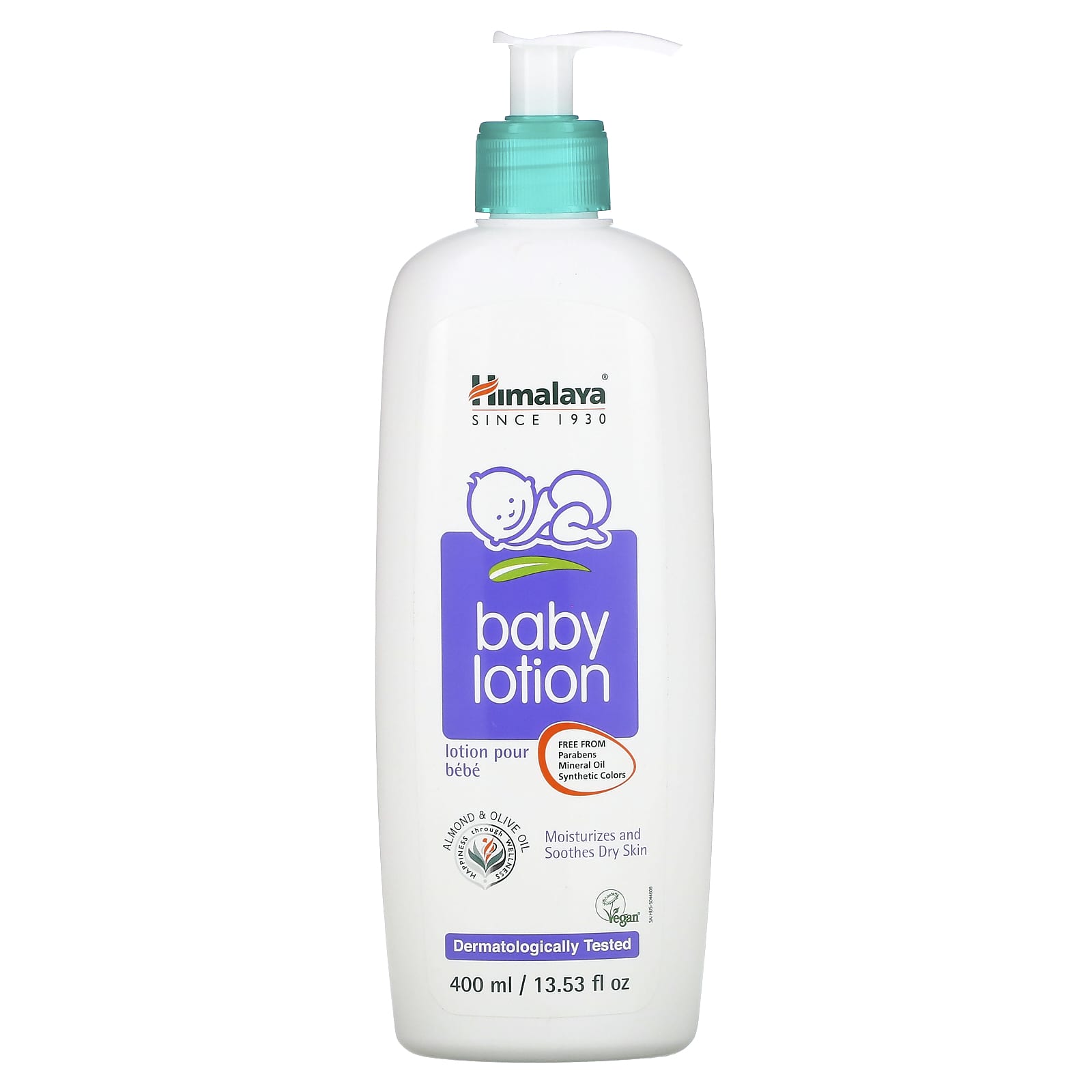 Himalaya Almond & Olive Oil Baby Lotion for Sensitive Skin - 13.53 fl oz - Image 1