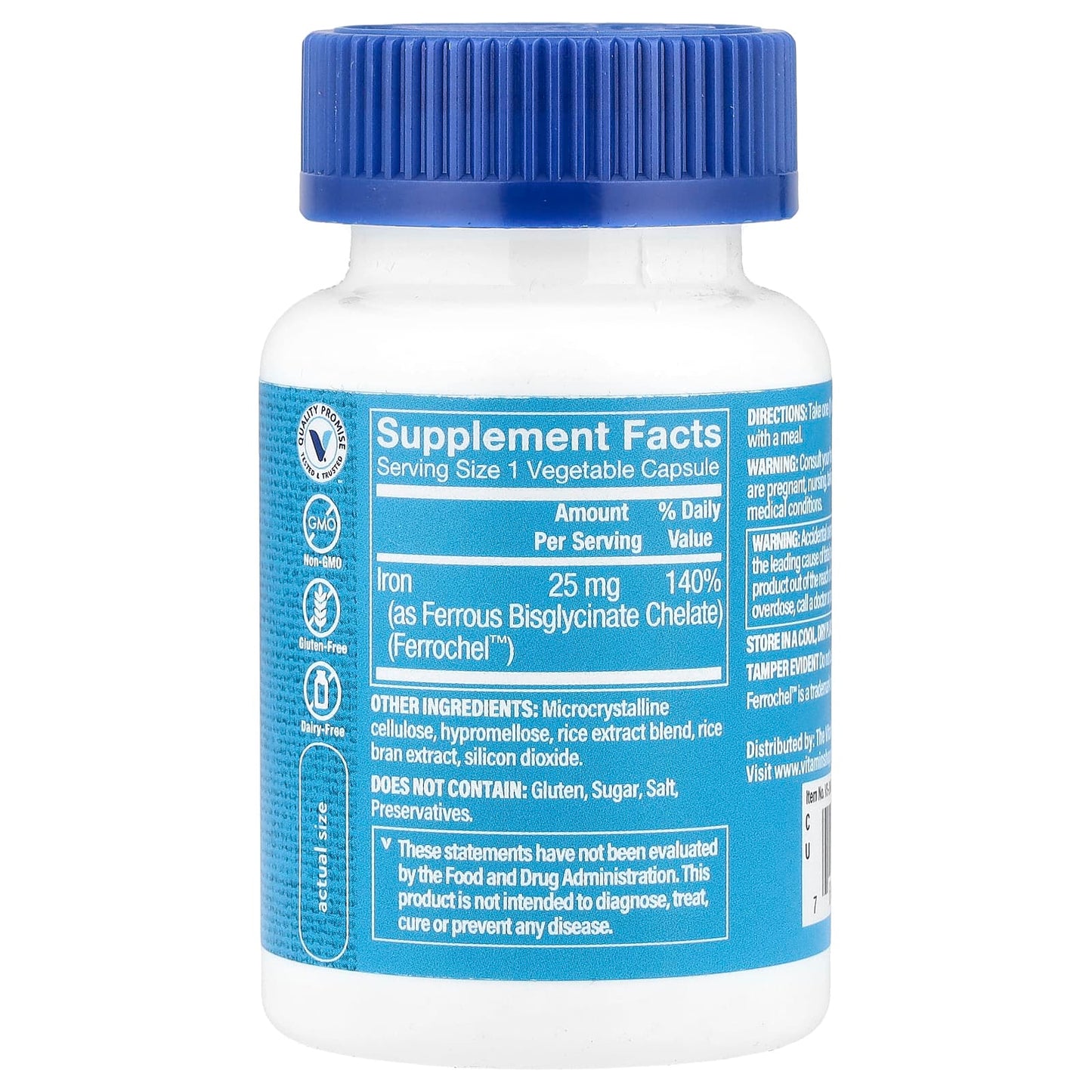 The Vitamin Shoppe, Comfort Iron®, 25 mg , 90 Vegetable Capsules - Image 2