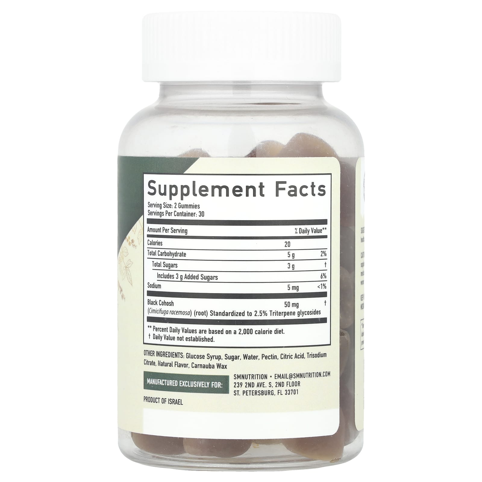 SMNutrition, Black Cohosh Root Gummies, Sweet Peach , 60 Gummies - Image 2