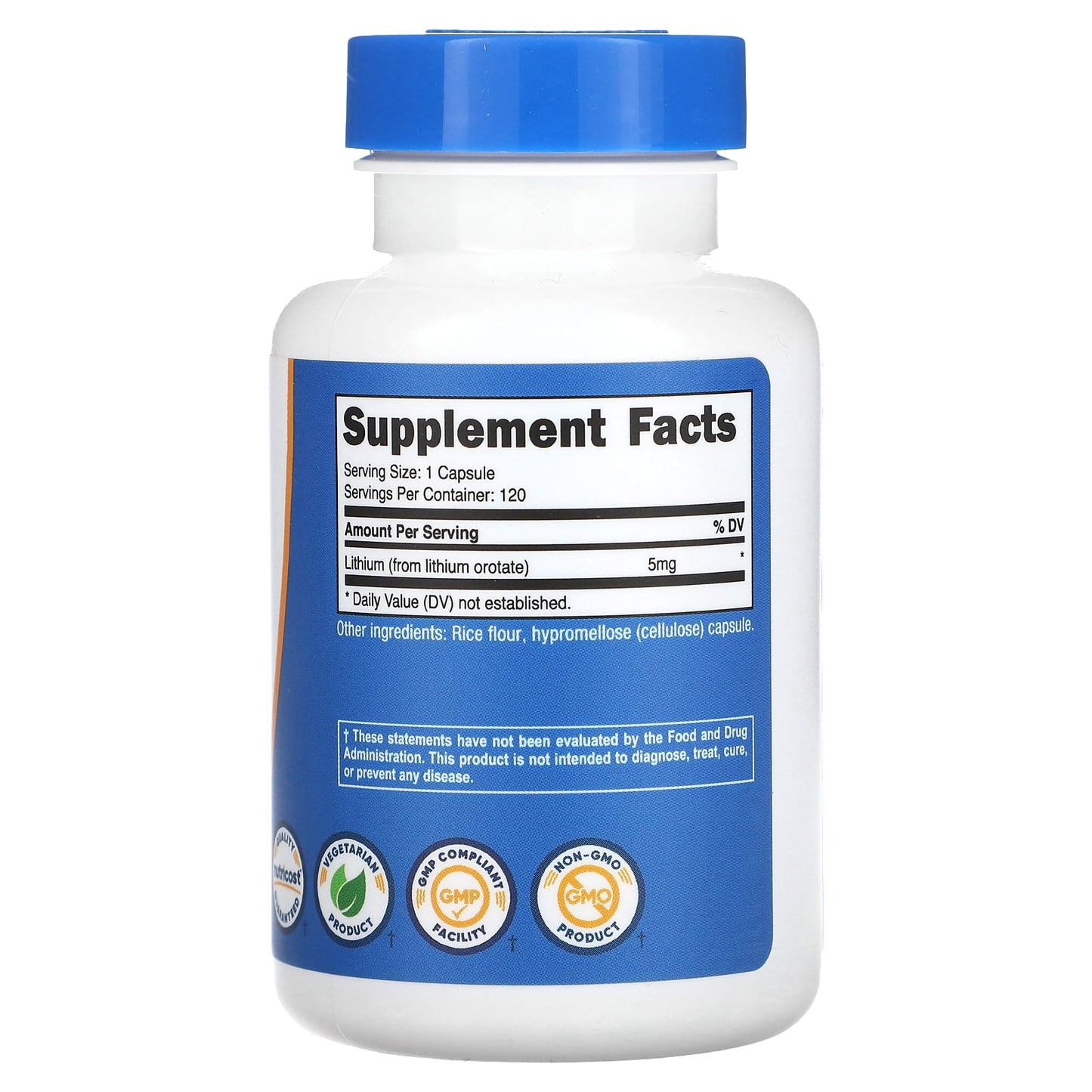Nutricost, Lithium Orotate, 5 mg, 120 Capsules - Image 2