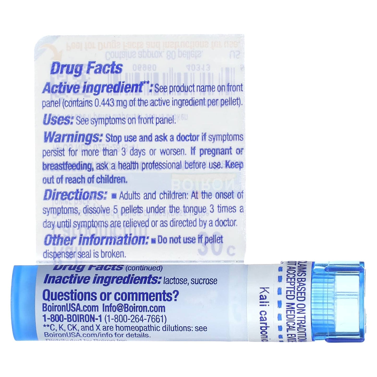 Boiron Kali Carbonicum 30C Homeopathic Pain Relief Pellets - Image 2