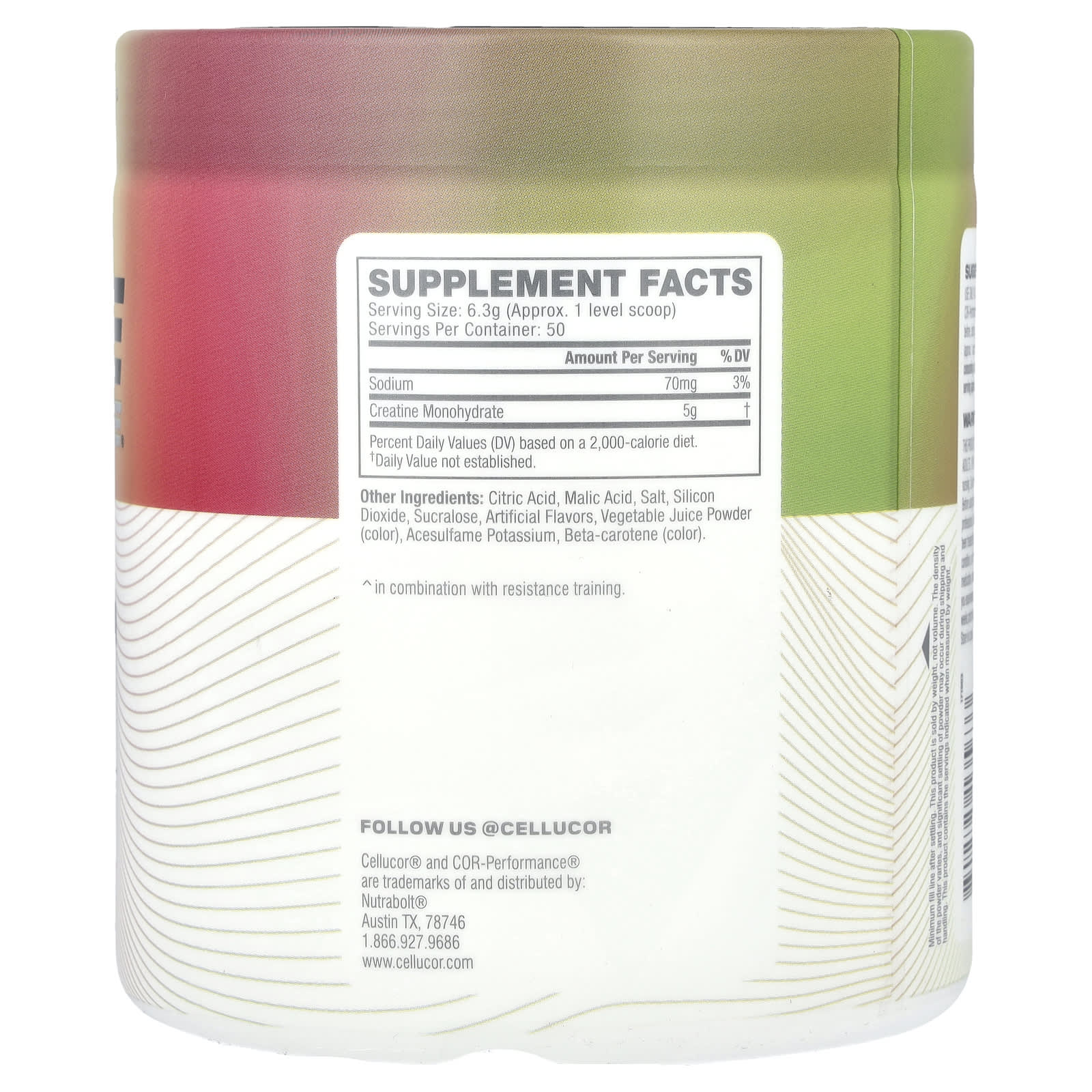 Cellucor Creatine COR-Performance Watermelon, 315g - Image 2