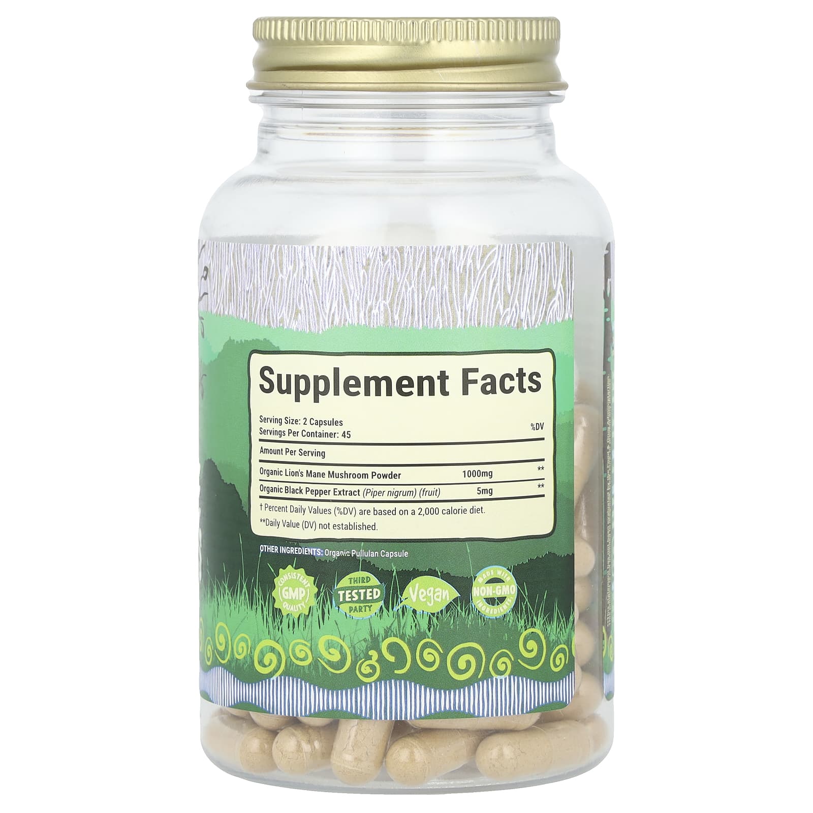 Maju Superfoods, Organic Lion's Mane Mushroom, 90 Capsules - Image 2