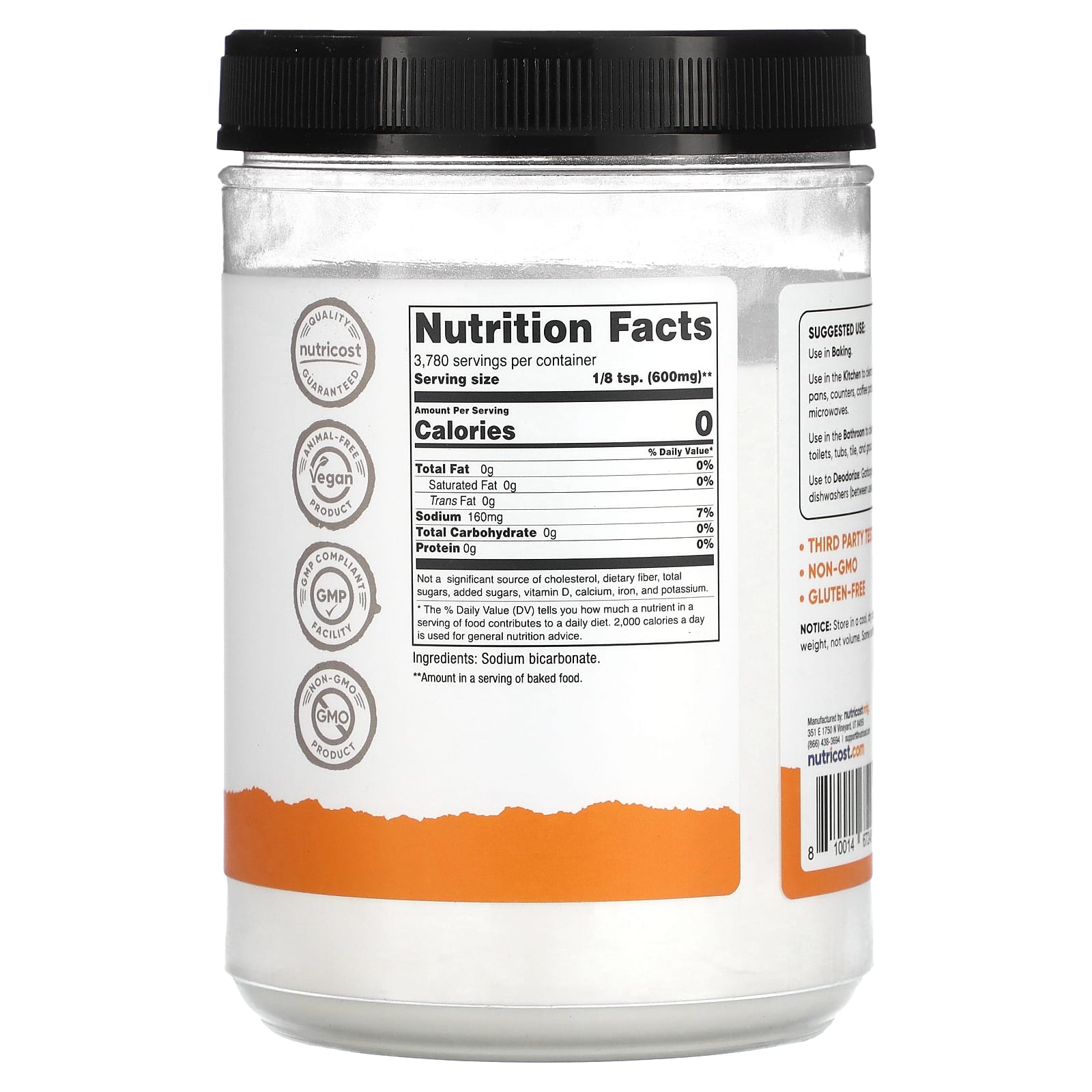Nutricost, Pantry, Baking Soda, 5 lb (2,268 g) - Image 2