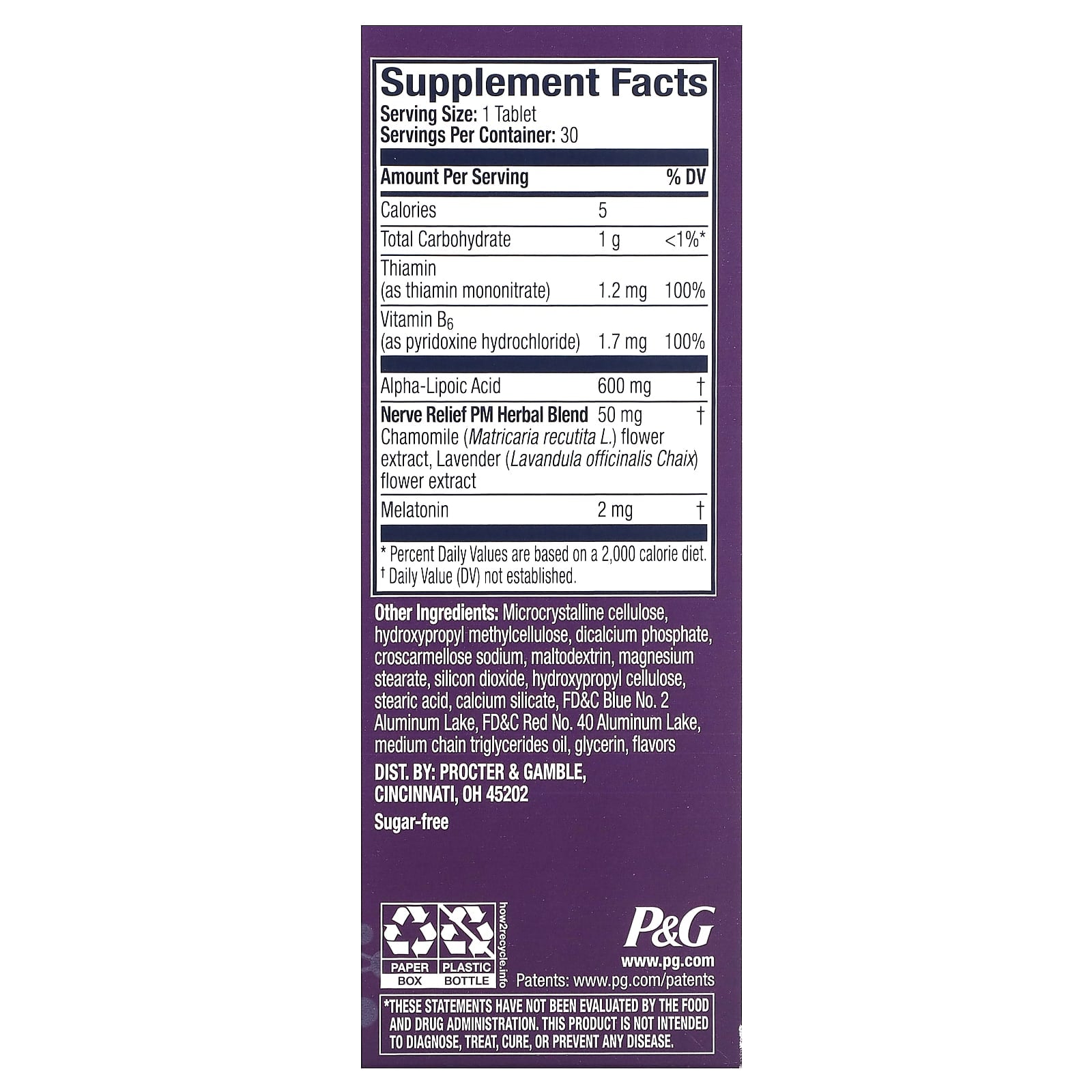 Nervive, Nerve Relief, PM, 30 Tablets - Image 2