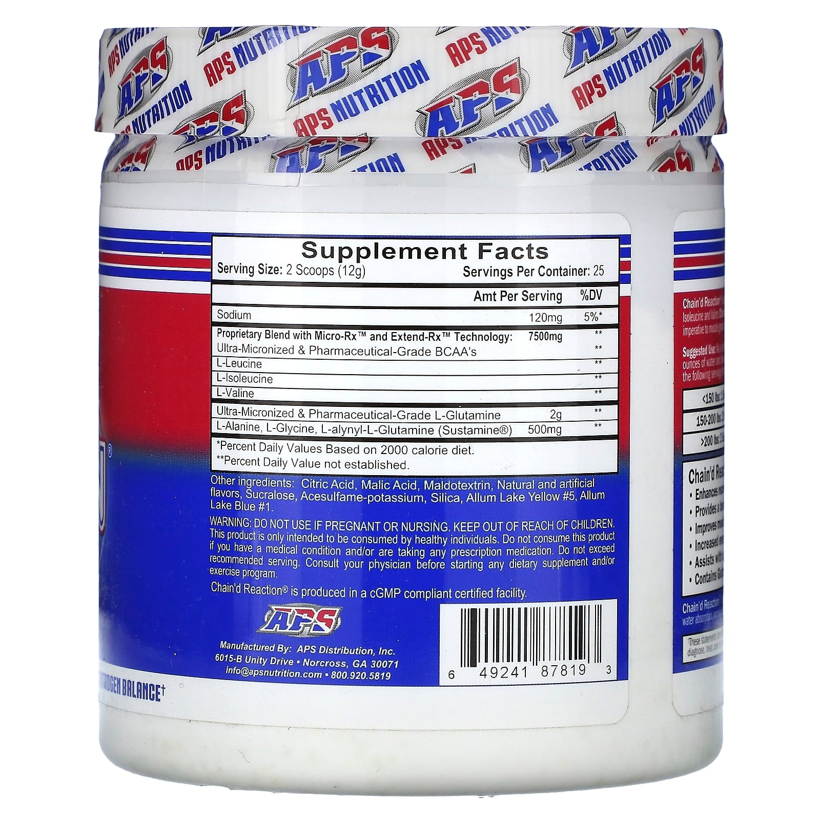 APS Chain'd Reaction BCAA Supplement for Lean Muscle Mass - Image 2