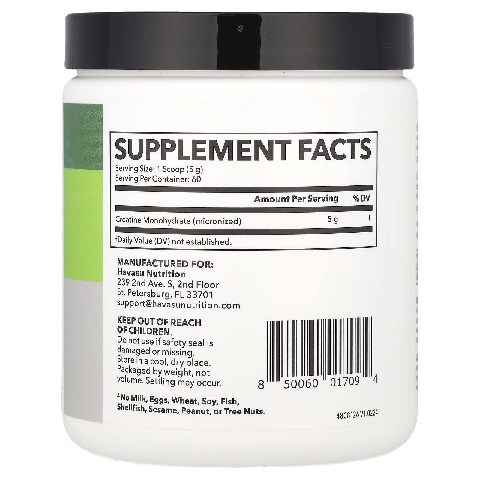 Unflavored Creatine Monohydrate Powder by Havasu Nutrition - 10.06 oz - Image 2