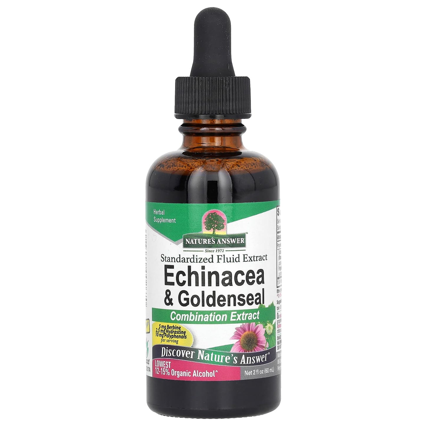 Nature's Answer, Echinacea & Goldenseal, 2 fl oz (60 ml) - Image 1
