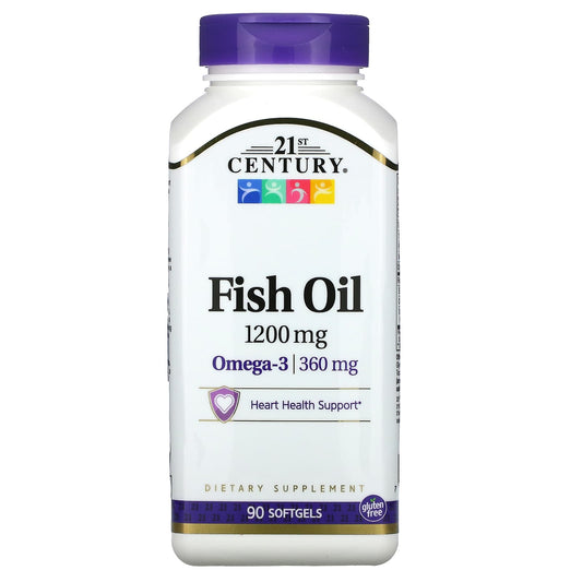 21st Century Fish Oil, 1200mg Omega-3 Heart Health Supplement - Image 1
