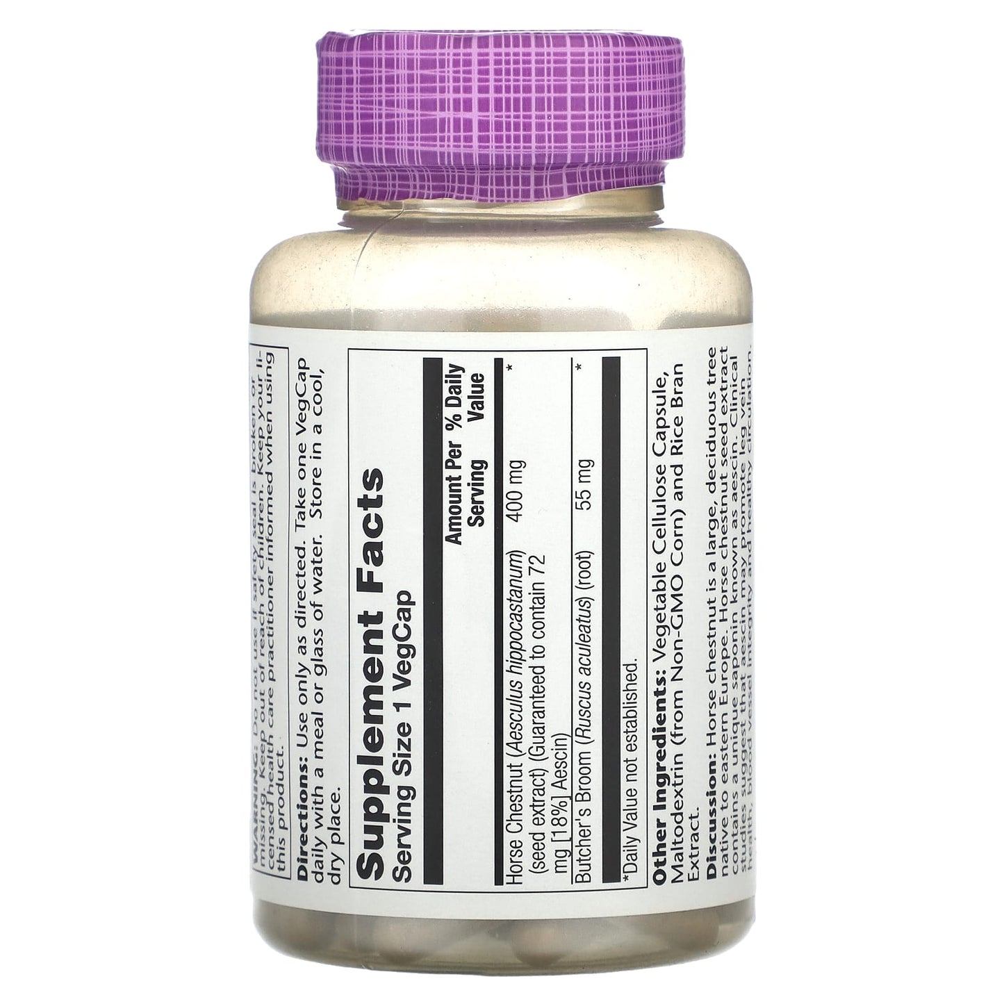 Solaray, Horse Chestnut Seed Extract, 120 VegCaps - Image 2