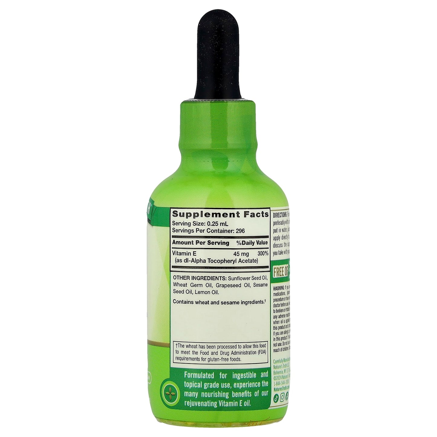 Nature's Truth, Vitamin E Liquid, 2.5 fl oz (74 ml) - Image 2