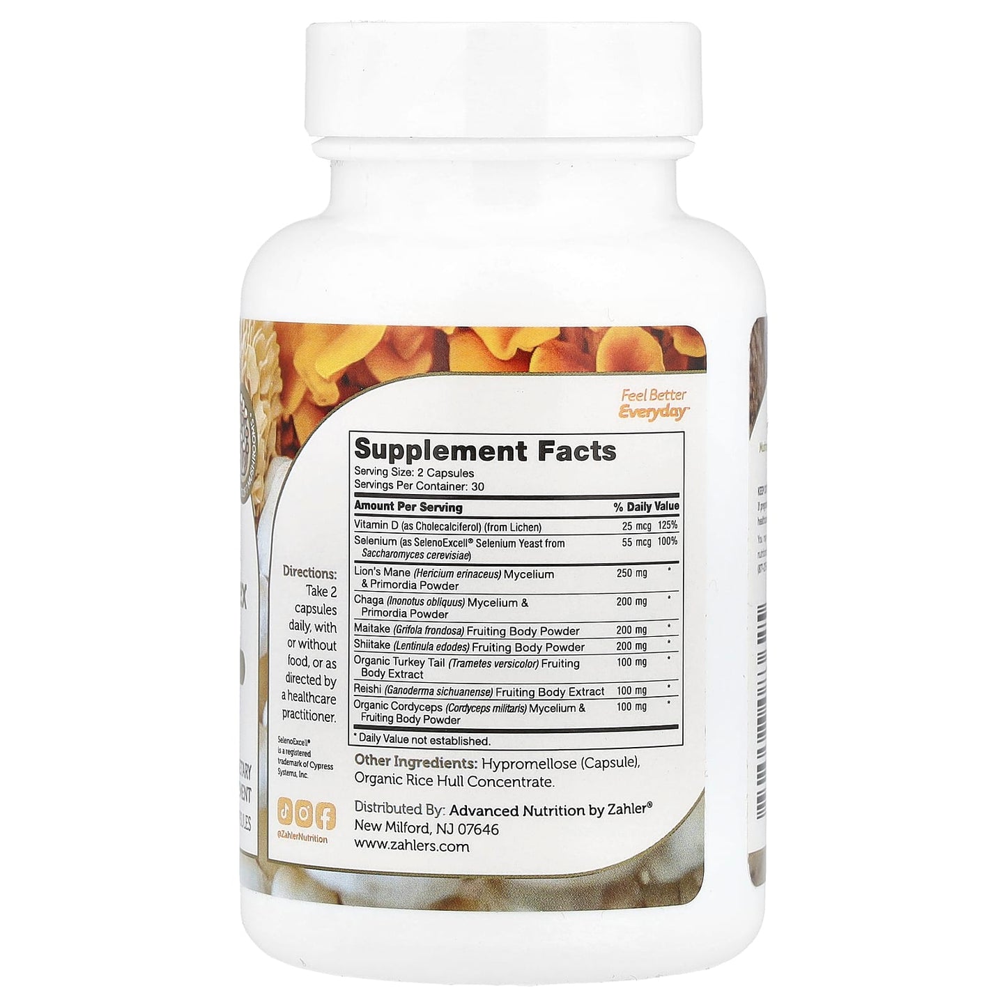 Zahler, Mushroom Complex, 60 Capsules - Image 2