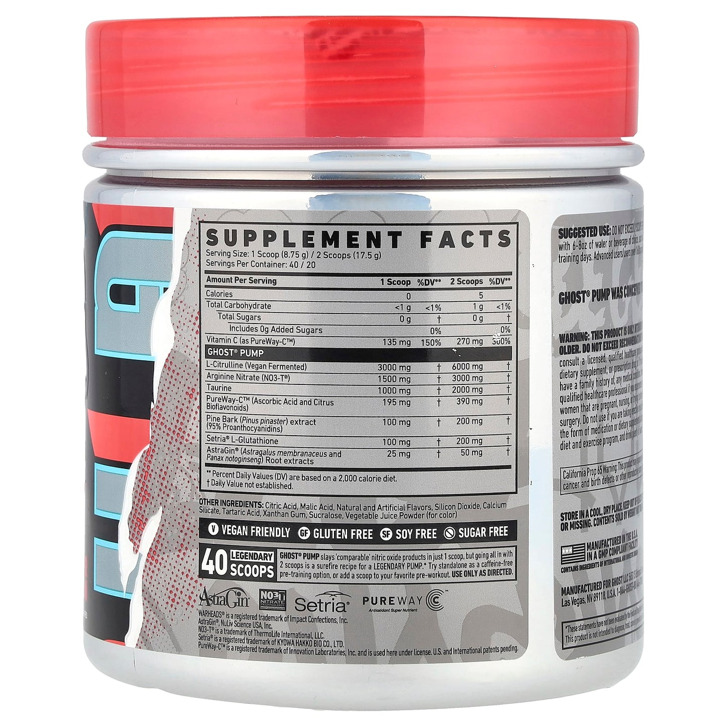 Ghost Pump - Pre-Workout Nitric Oxide Booster 12.3 oz - Image 2