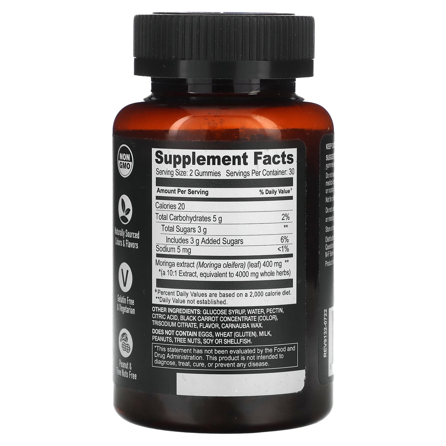 YumVs, Strong Earth Gummies, Moringa Leaf Extract, Strawberry, 60 Gummies (2,000 mg per Gummy) - Image 2