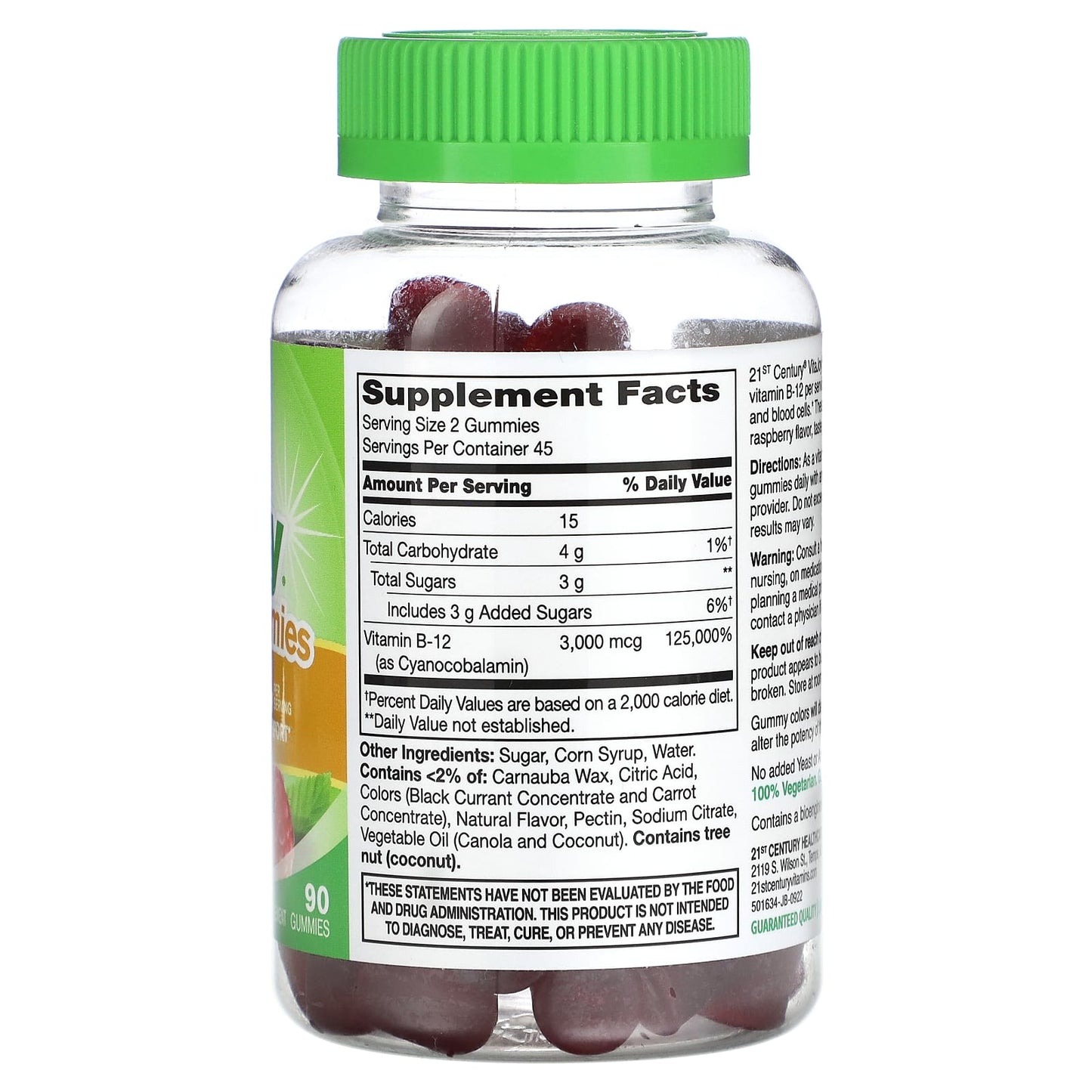 VitaJoy B12 Gummies - 3000mcg Per Serving, Gluten-Free, Vegan - Image 2