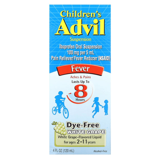 Children's Advil, Fever, For Ages 2-11 Years, White Grape, 4 fl oz (120 ml)