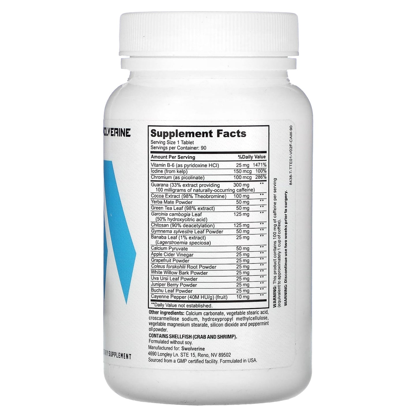 Swolverine, Therm, 90 Tablets - Image 2