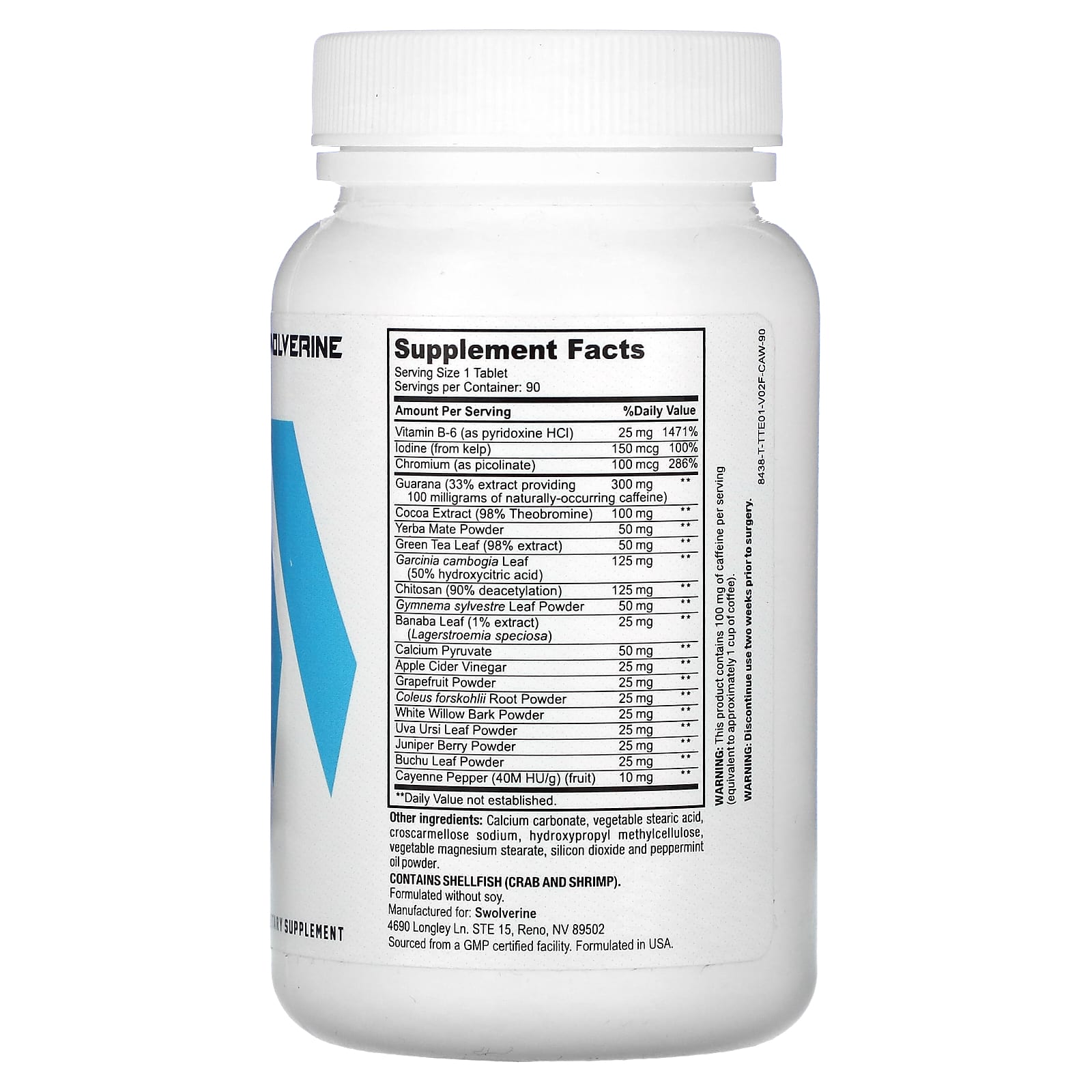 Swolverine, Therm, 90 Tablets - Image 2