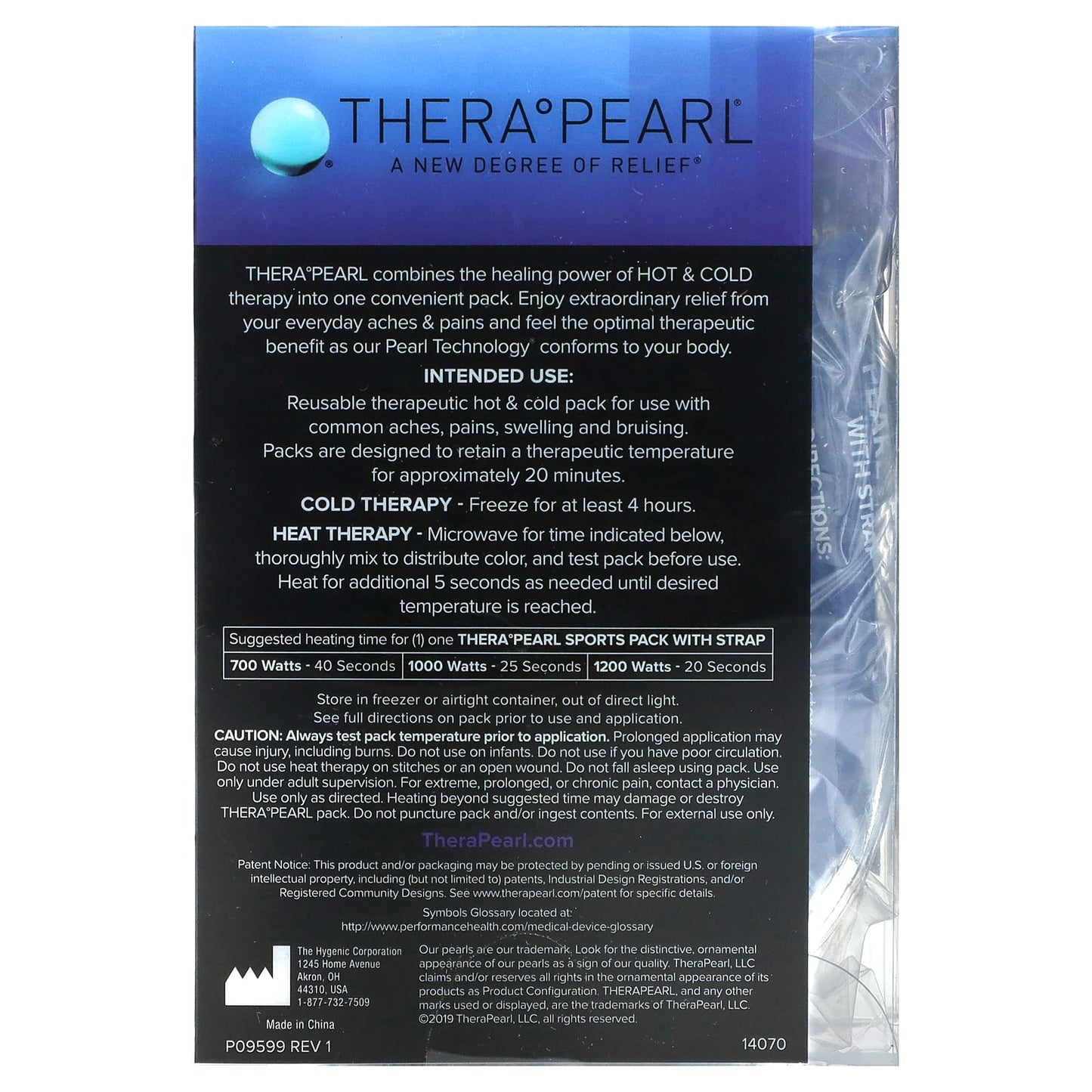 TheraPearl, Color Changing Hot + Cold Reusable Pack, Sports Pack with Strap, 1 Pack - Image 2