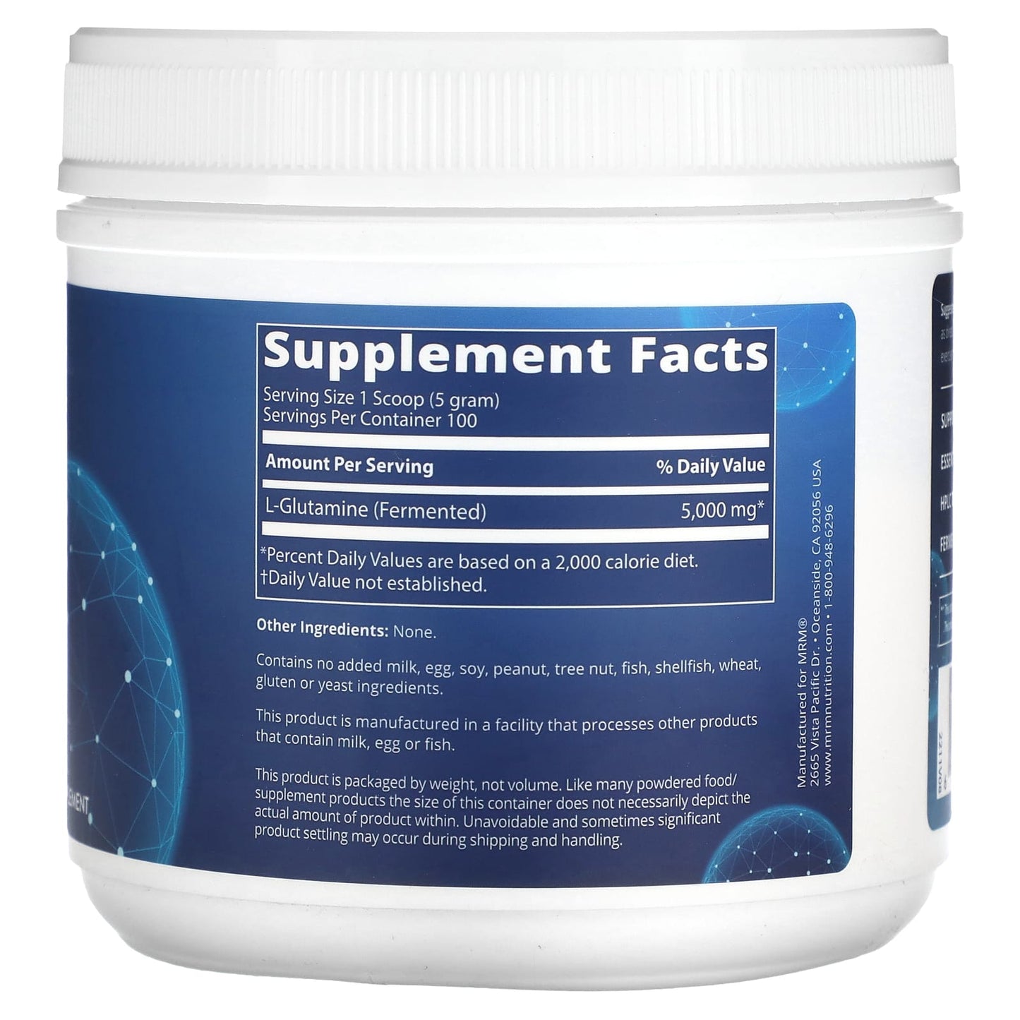 MRM Nutrition, L-Glutamine 500, 1.1 lbs (500 g) - Image 2