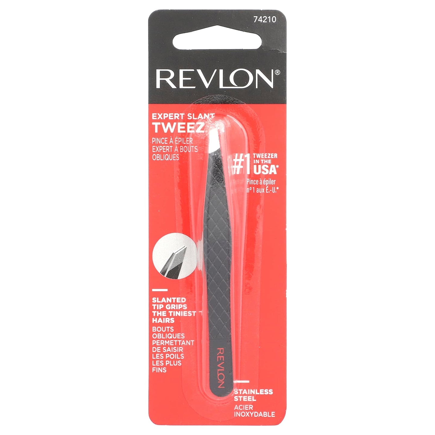Revlon, Expert Slant Tweezer, Black, 1 Count - Image 2