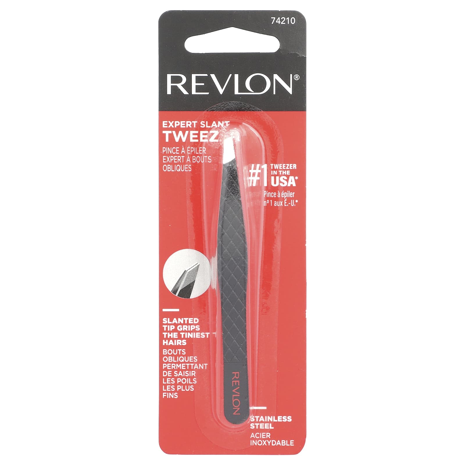 Revlon, Expert Slant Tweezer, Black, 1 Count - Image 2