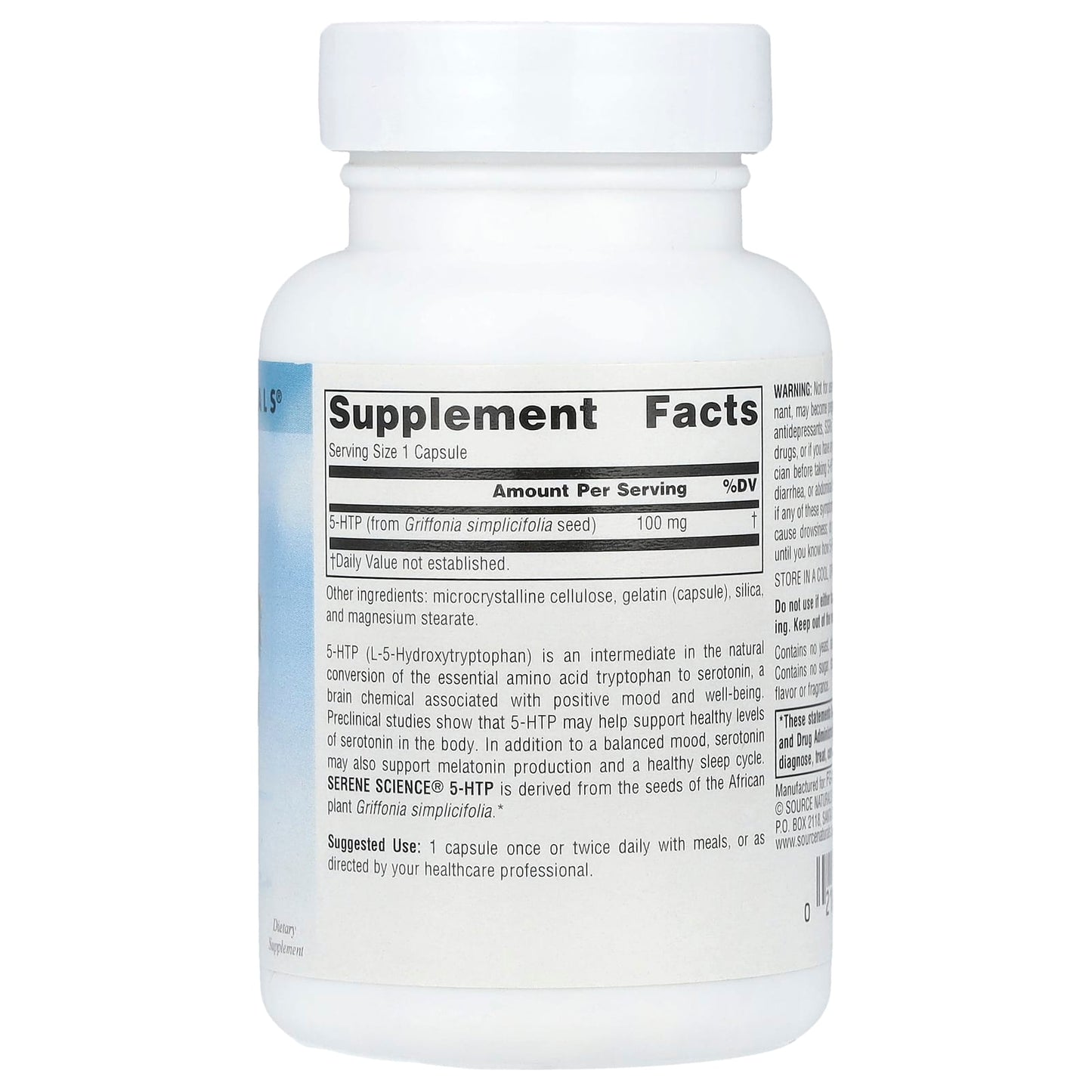Source Naturals, Serene Science®, 5-HTP, 100 mg, 60 Capsules - Image 2