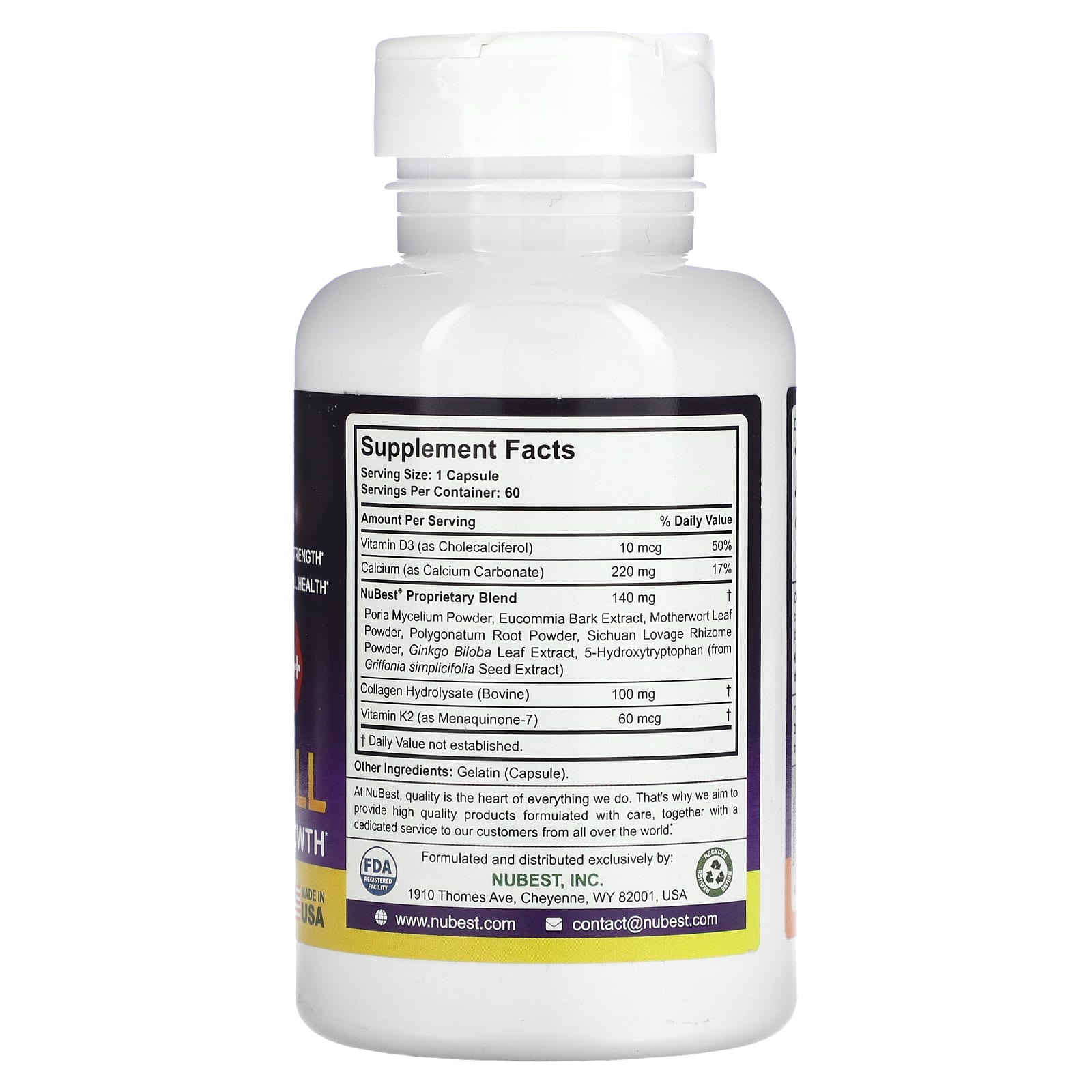 NuBest, Tall 10+, Teens Powerful Growth, 60 Capsules - Image 2