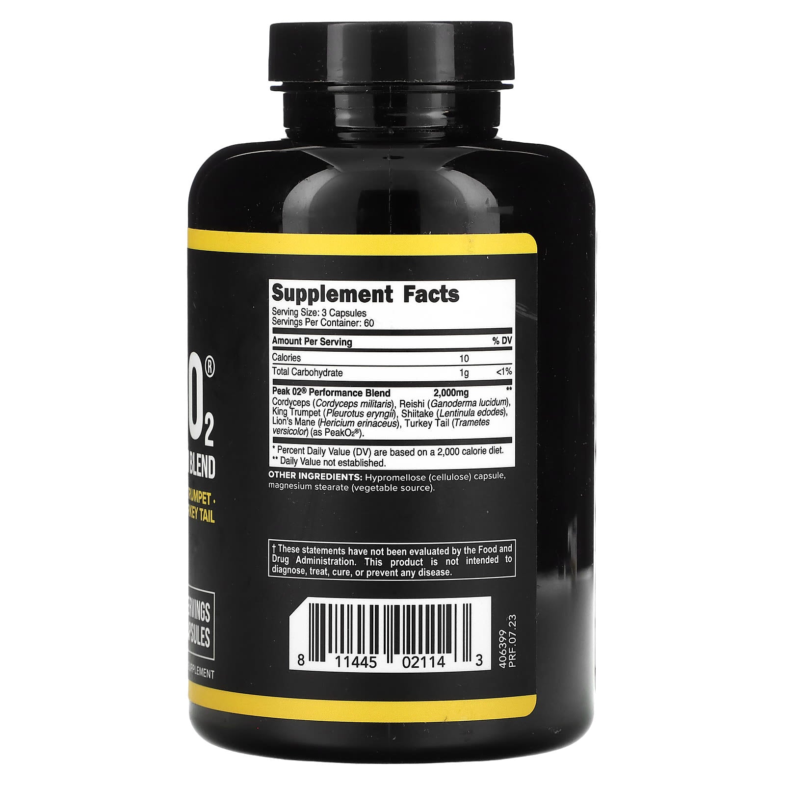 Primaforce, Peak O2, Ultimate Mushroom Blend, 180 Capsules (666 mg per Capsule) - Image 2