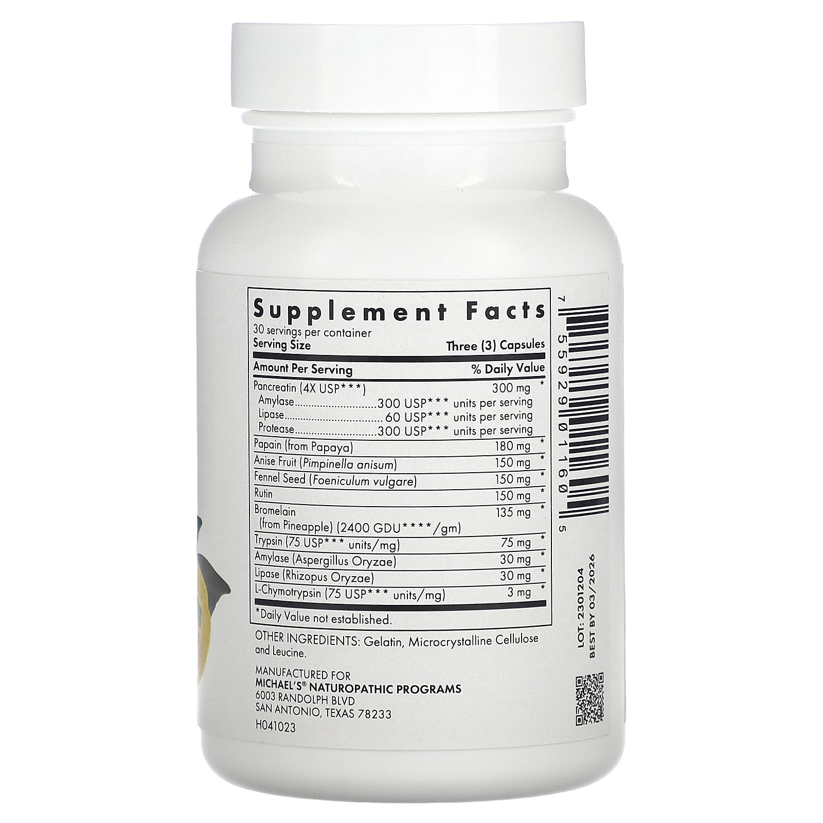 Michael's Health, Digestive Enzymes, 90 Capsules - Image 2