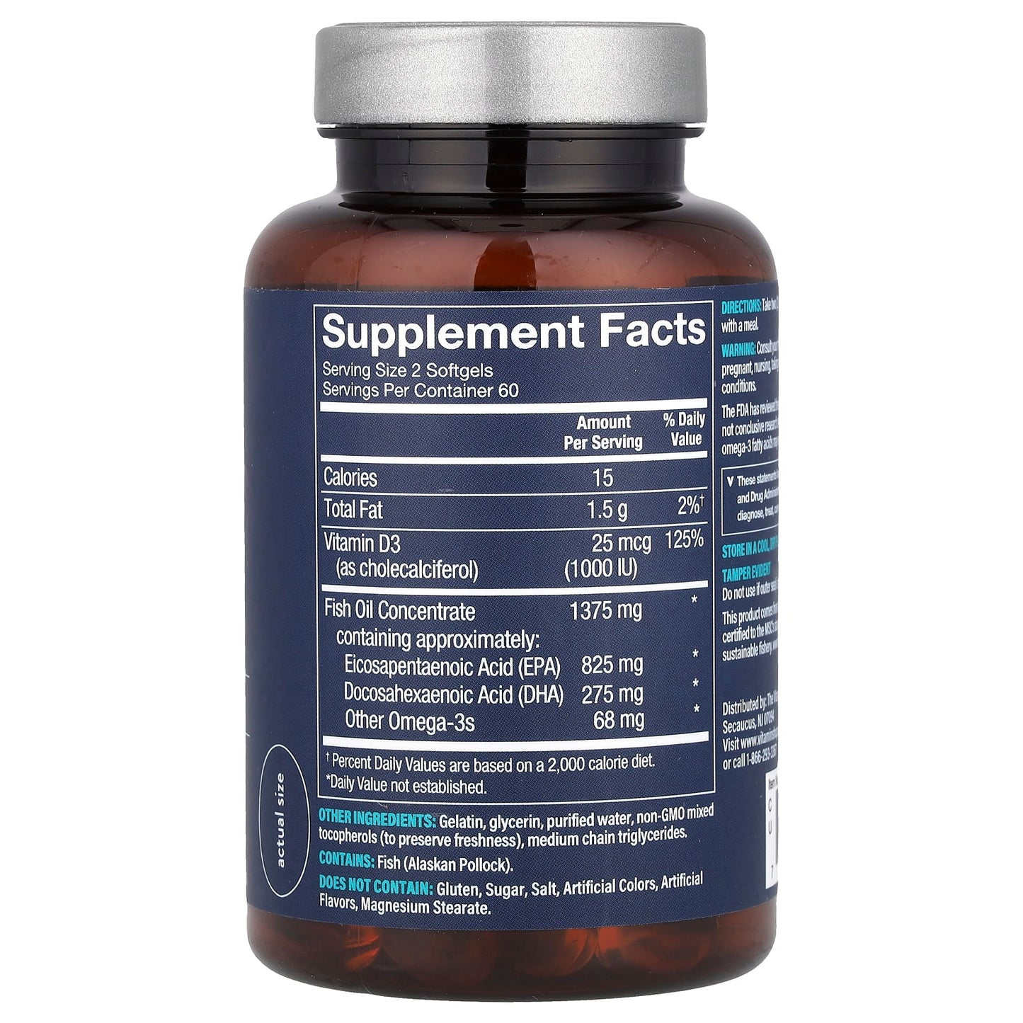 Vthrive, Wild Alaskan Fish Oil Mini , 120 Softgels - Image 2