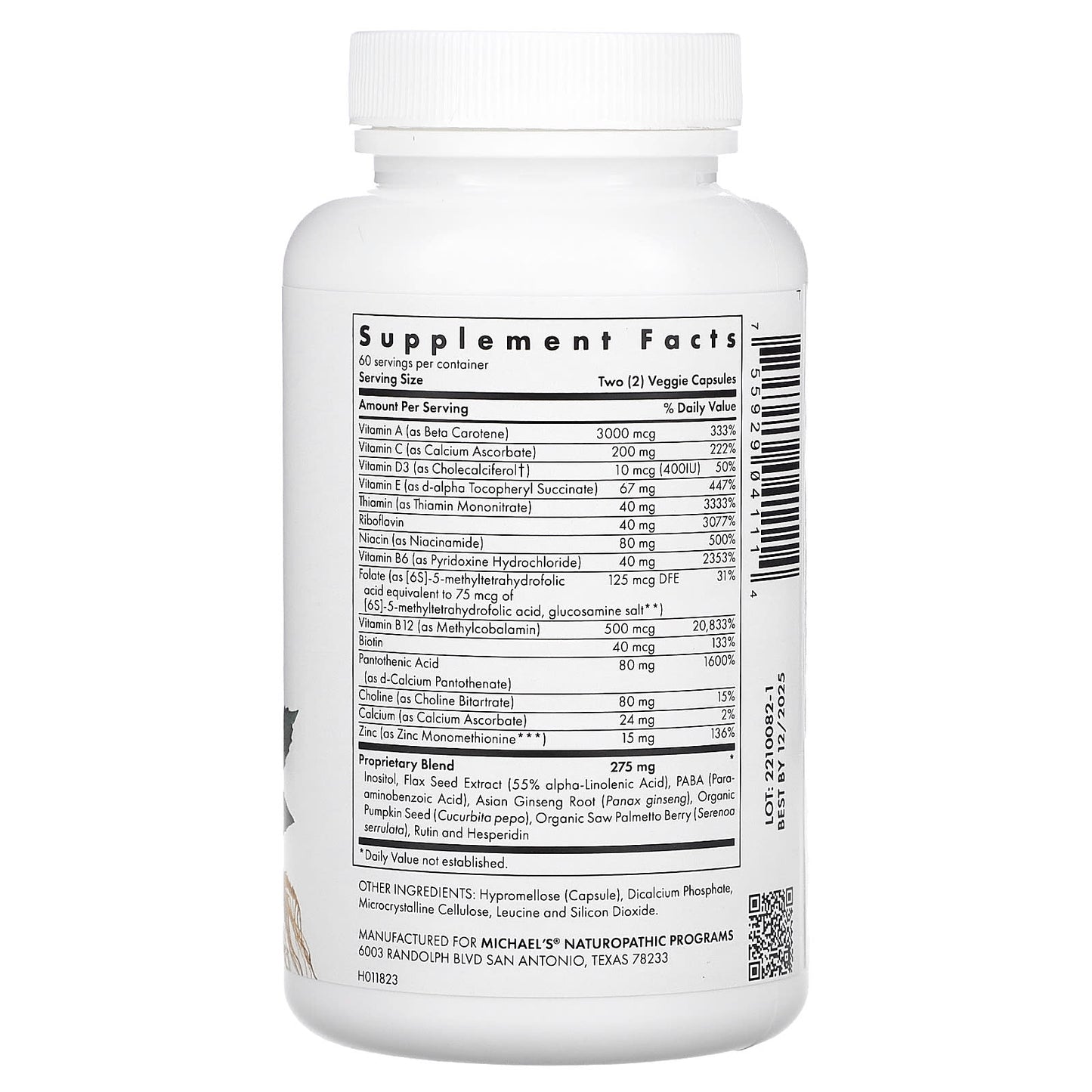 Michael's Health, Teen Boys Multivitamin, 120 Vegetarian Capsules - Image 2