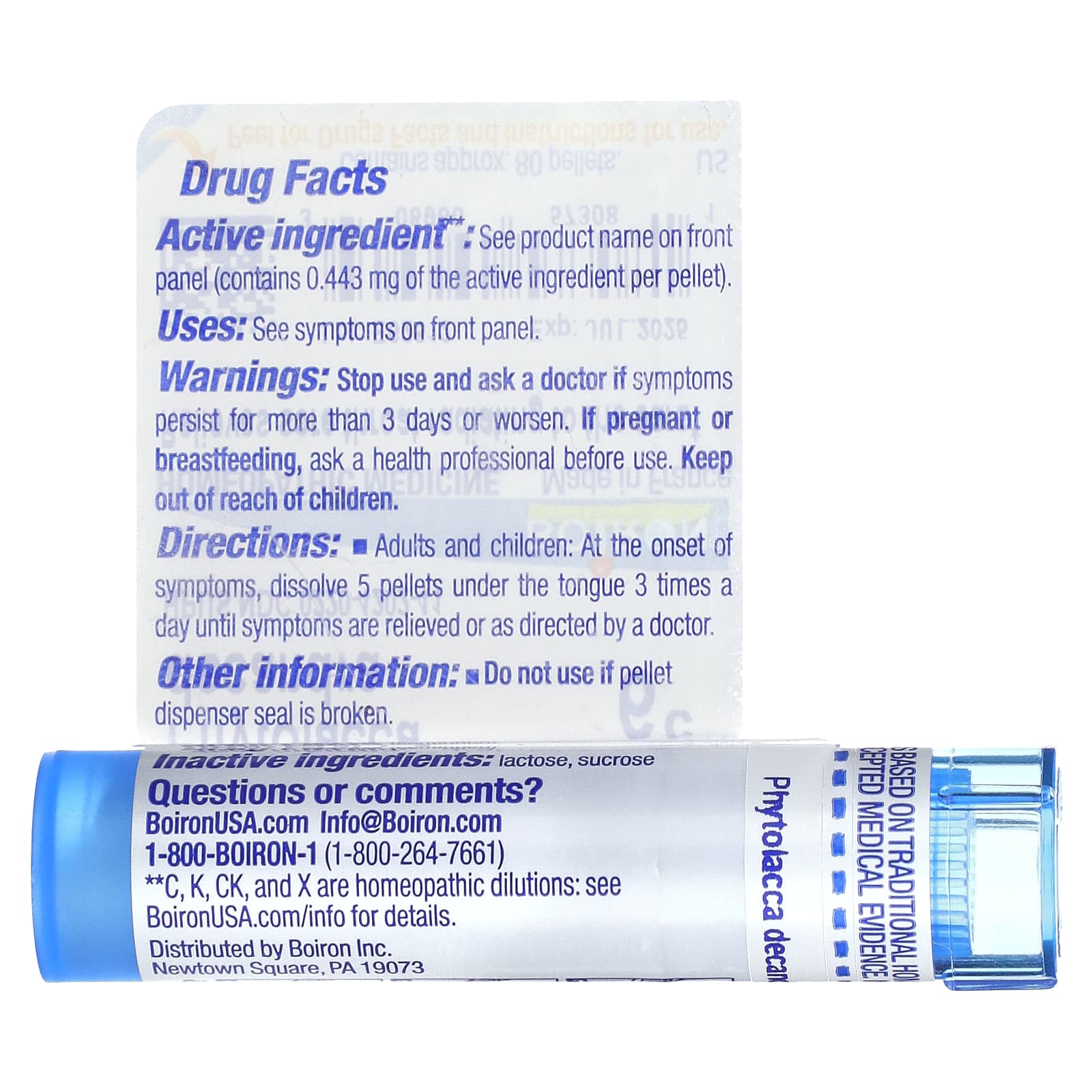 Boiron Phytolacca Decandra 6C Homeopathic Sore Throat Relief - Image 2