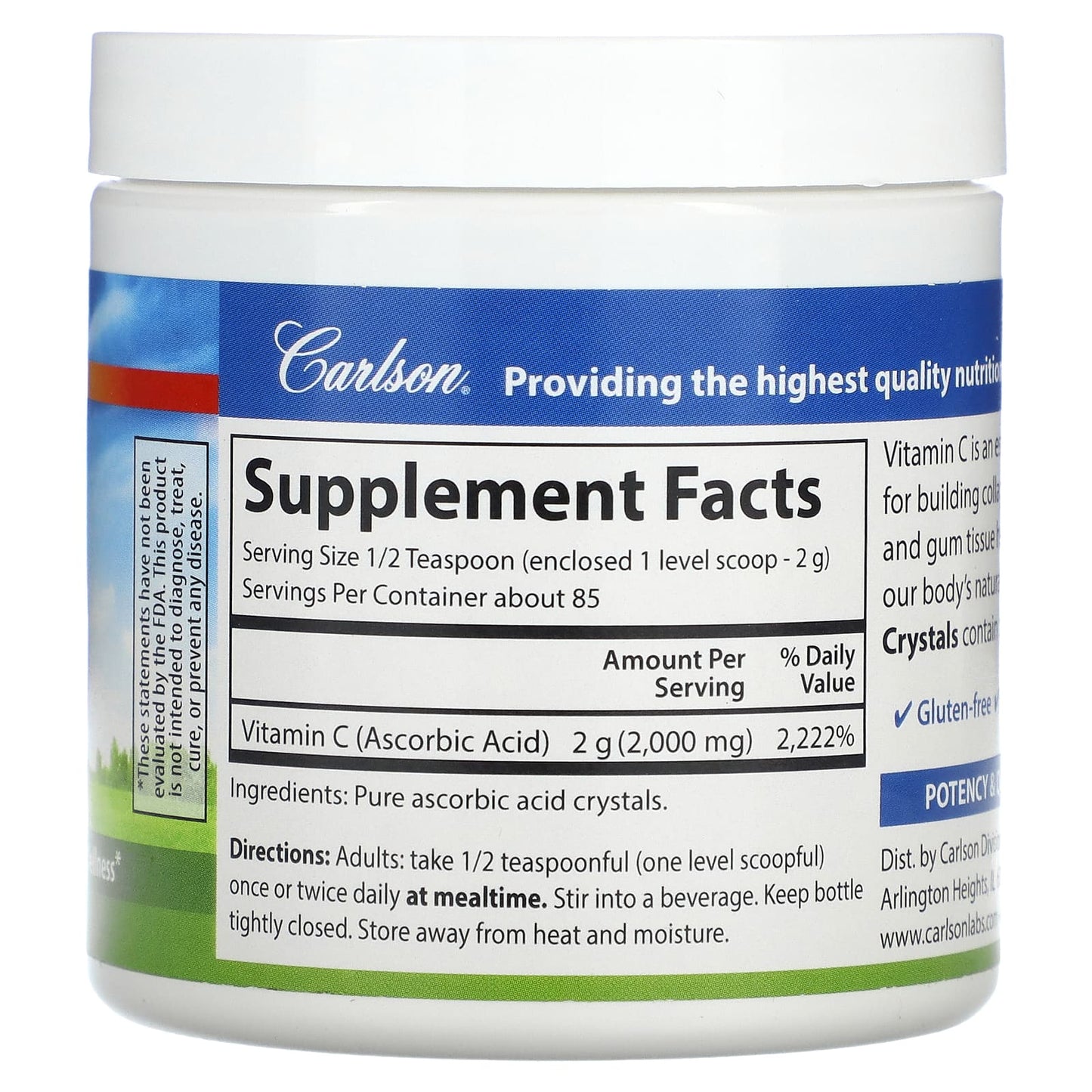 Boost Immunity with Pure Vitamin C Crystals by Carlson - Image 2