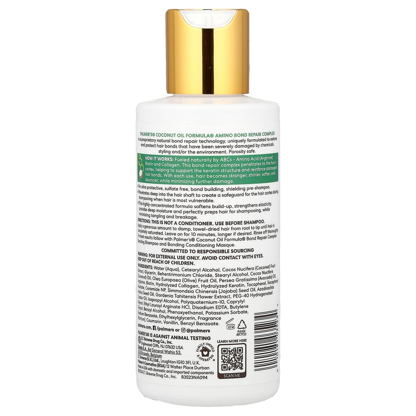 Palmer's, Coconut Oil Formula® With Vitamin E, Bond Repair Complex, Bonding Shampoo, 5.1 fl oz (150 ml) - Image 2