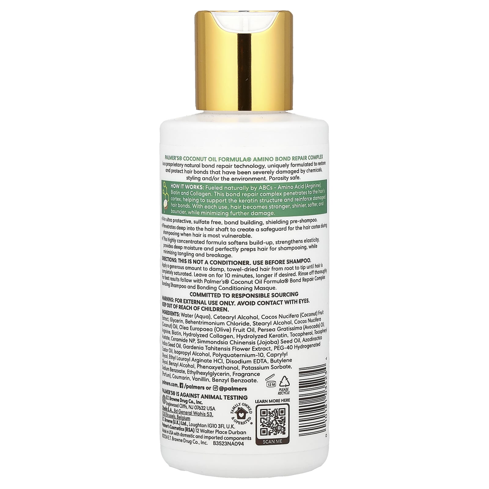 Palmer's, Coconut Oil Formula® With Vitamin E, Bond Repair Complex, Bonding Shampoo, 5.1 fl oz (150 ml) - Image 2