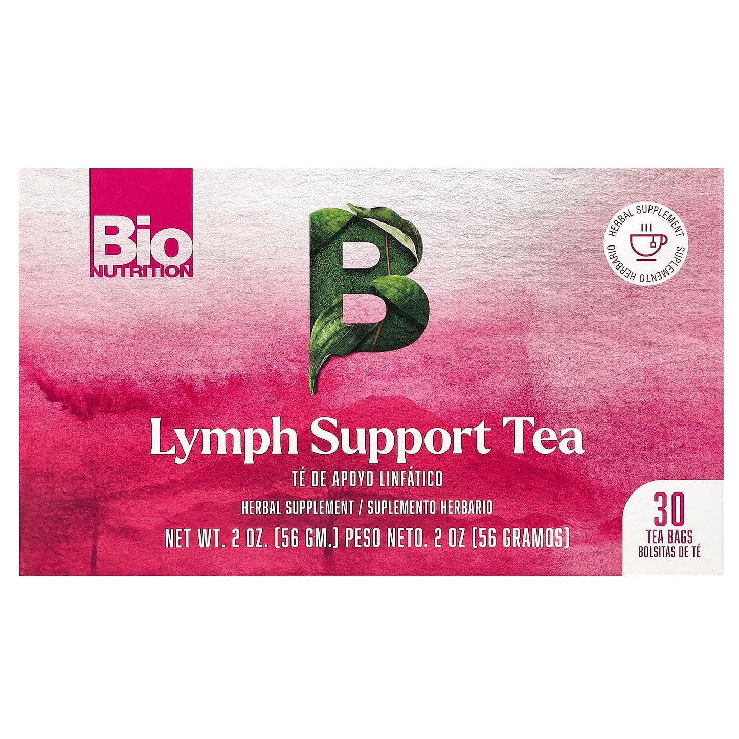 Bio Nutrition's Caffeine-Free Lymph Support Tea | 30 Tea Bags - Image 1