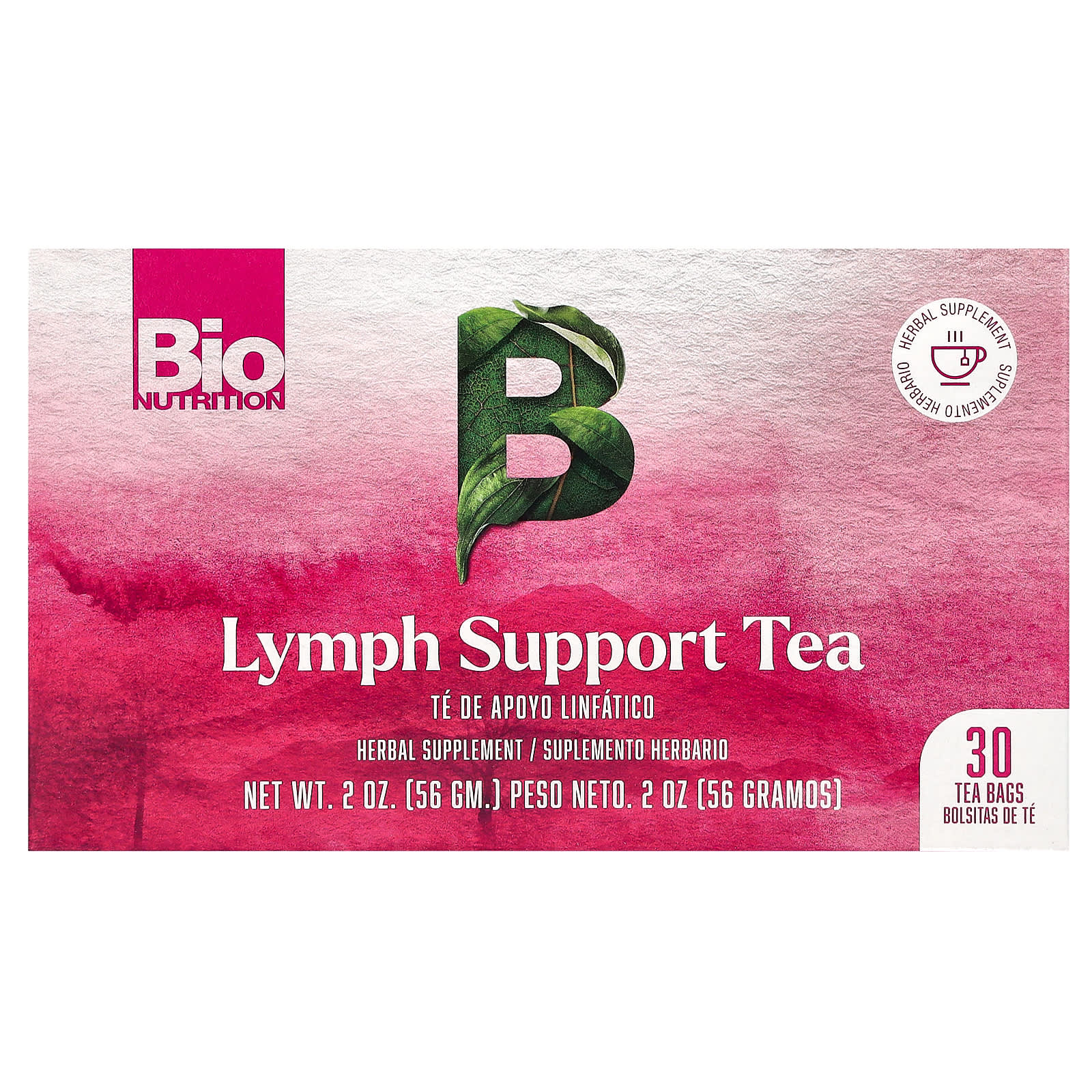 Bio Nutrition's Caffeine-Free Lymph Support Tea | 30 Tea Bags - Image 1