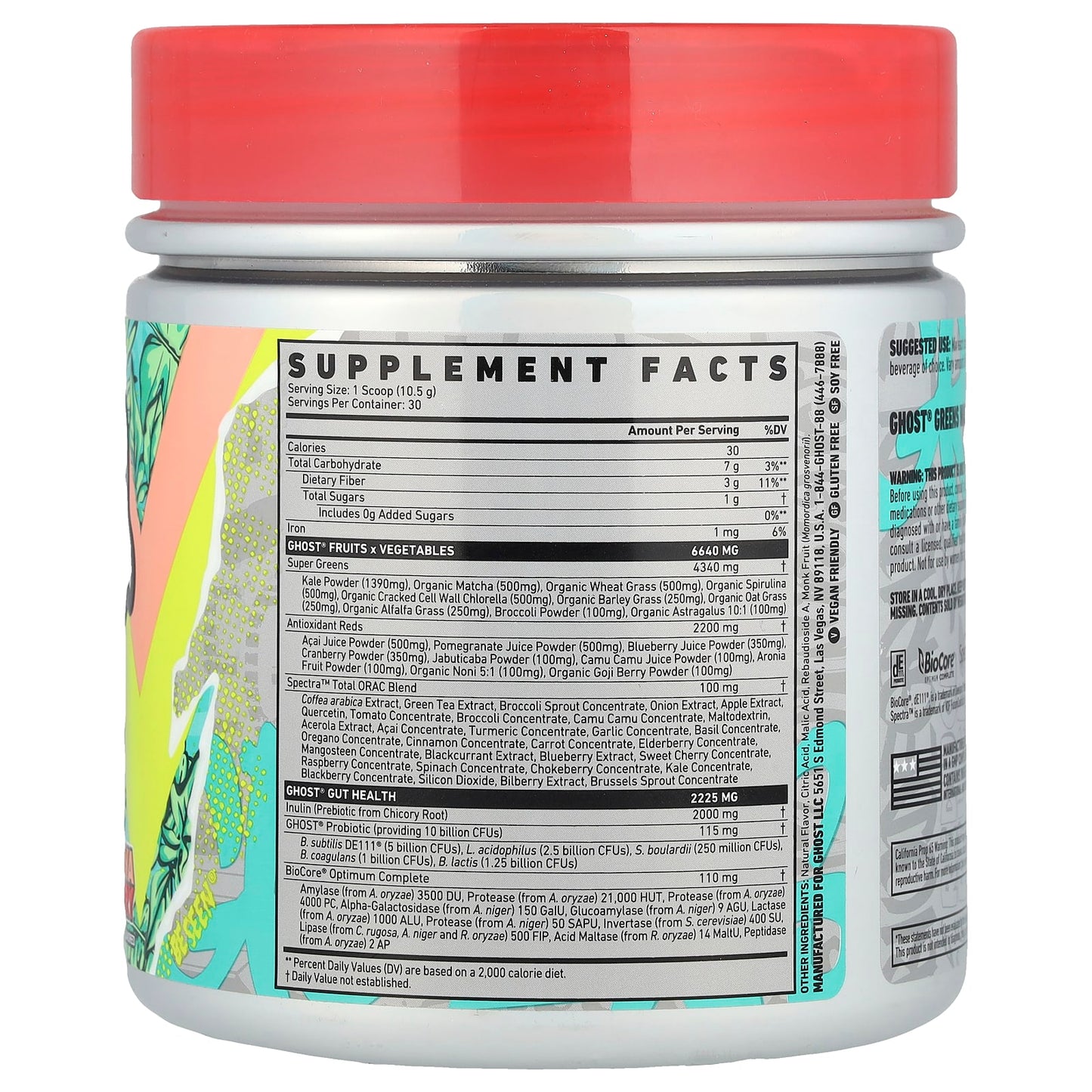Ghost Greens Superfood Dietary Supplement, 11.1 oz (315 g) - Image 2