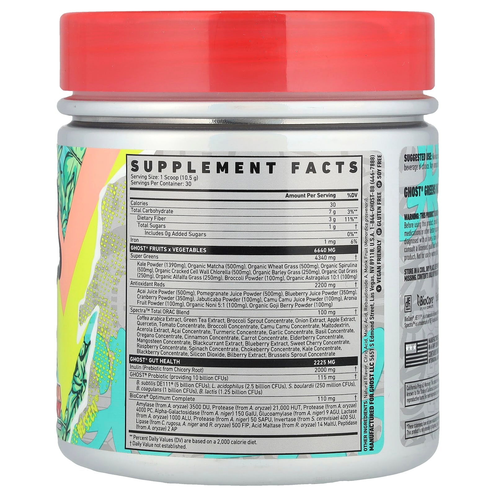 Ghost Greens Superfood Dietary Supplement, 11.1 oz (315 g) - Image 2