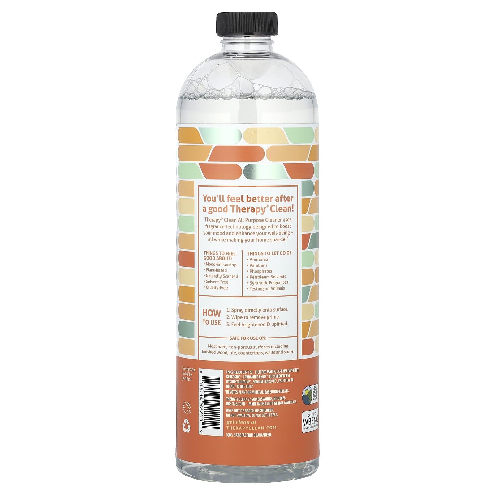 Therapy Clean, All Purpose Cleaner, Fresh Herbs & Melon, 24 fl oz (710 ml) - Image 2