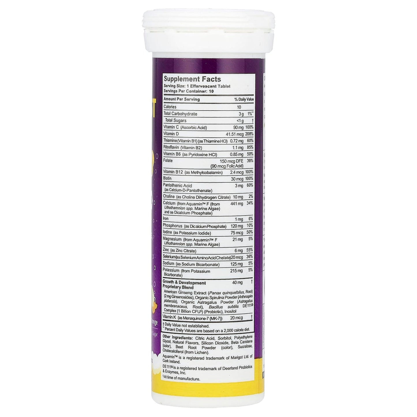 NuBest, Tall® Fizzy, Orange, 10 Effervescent Tablets - Image 2
