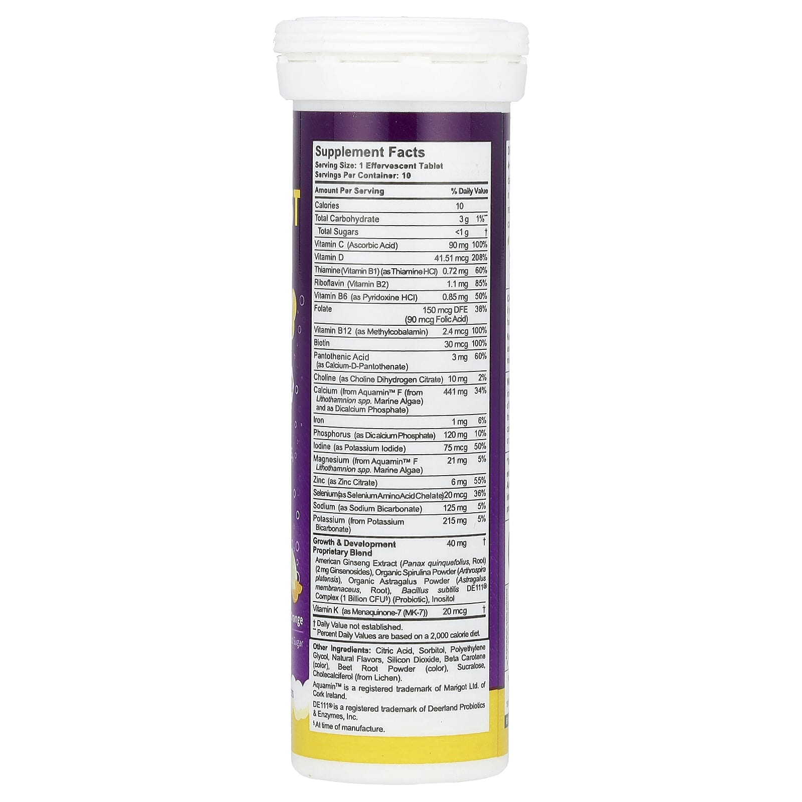 NuBest, Tall® Fizzy, Orange, 10 Effervescent Tablets - Image 2