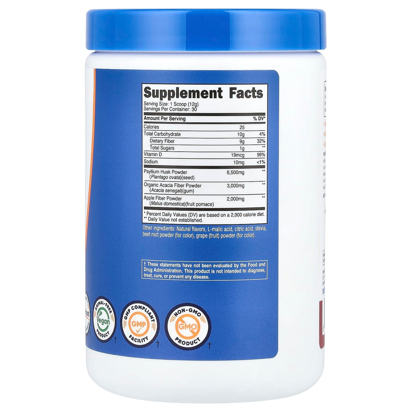 Nutricost, Soluble Fiber, Berry, 13.3 oz (372 g) - Image 2