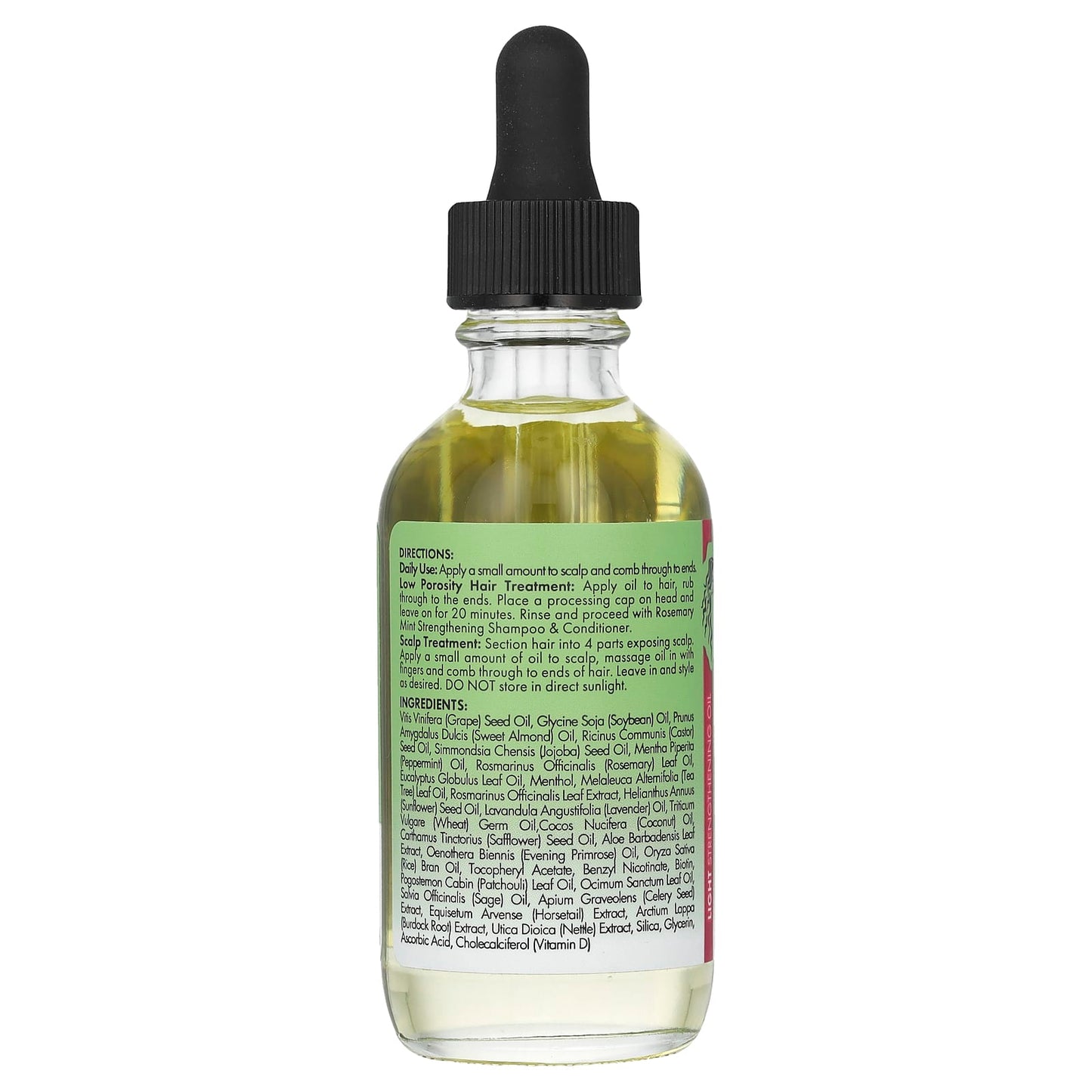 Mielle, Light Scalp & Hair Strengthening Oil, Rosemary Mint, 2 fl oz (59 ml) - Image 2