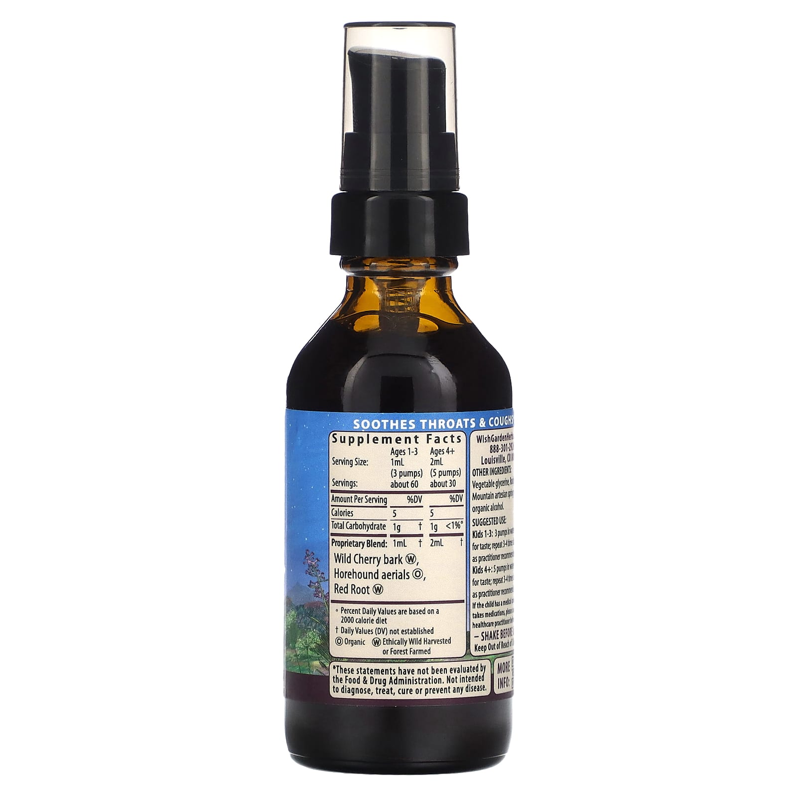 WishGarden Herbs, Kids, Kick-It Cough Soothing & Quieting, 2 fl oz (59 ml) - Image 2