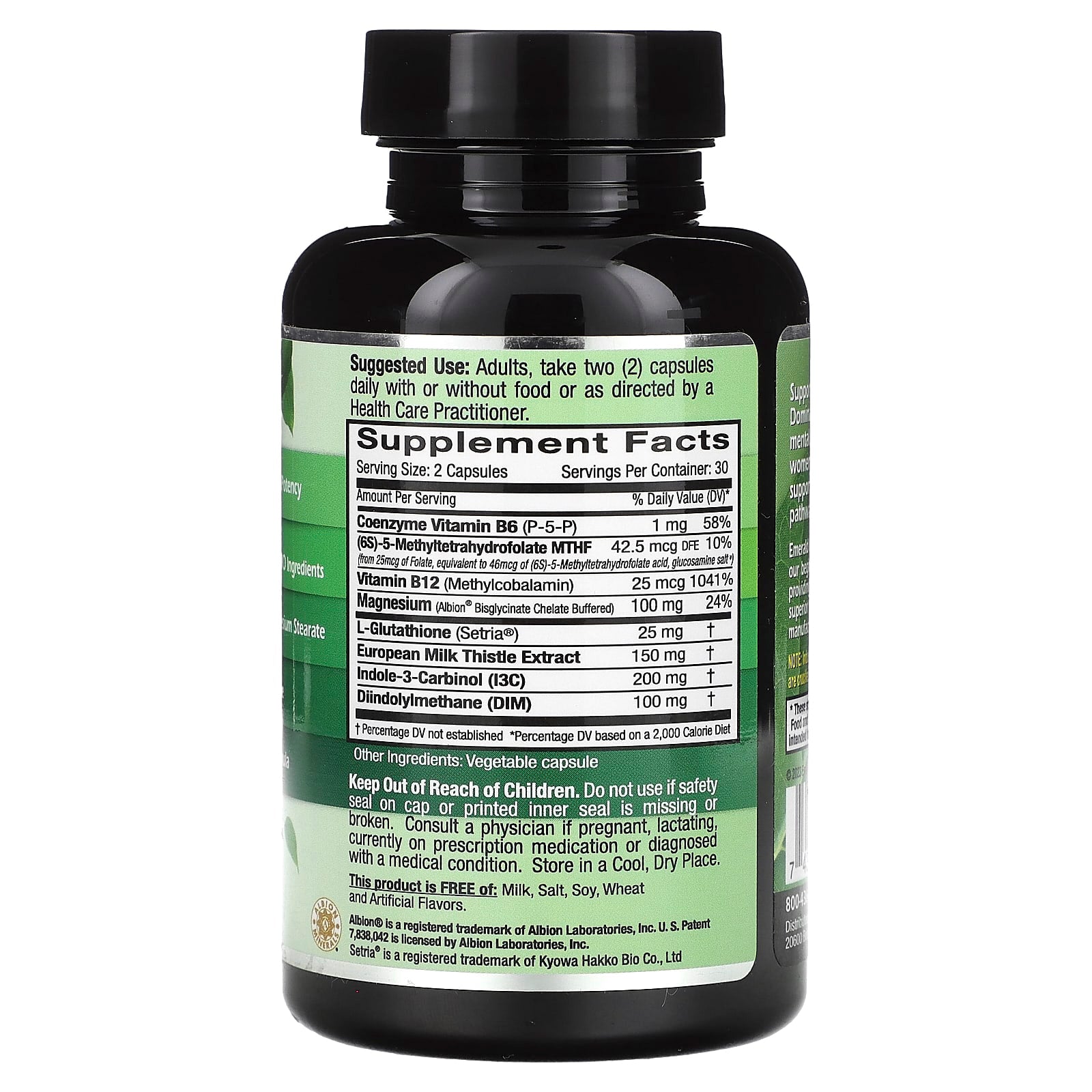 Estrogen Detox & Balance - 60 Capsules for Men & Women - Emerald Labs - Image 2