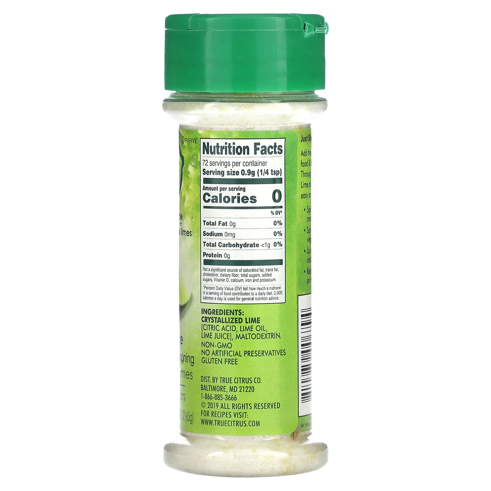 True Citrus, True Lime, Crystallized Lime, 2.29 oz (65 g) - Image 2
