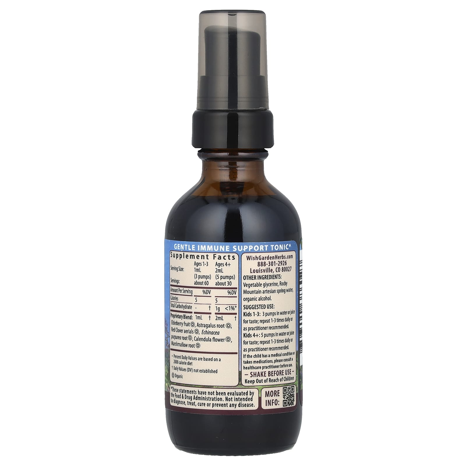 WishGarden Herbs, Kids, Daily™ Immune Builder, 2 fl oz (59 ml) - Image 2